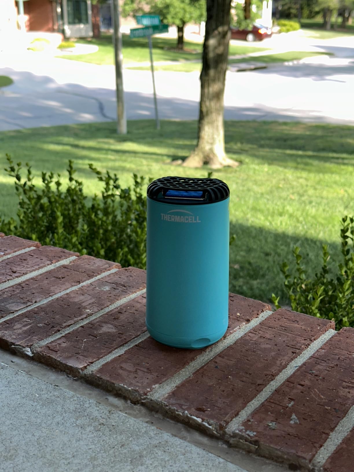 Thermacell Fuel-ZoneGuard Base Patio Shield Mosquito Repeller, Glacial Blue | 15-FT Zone; Scientifically Proven Outdoor Protection; 12Hr Refill; Bug Spray Alternative; Fuel Powered; Scent Free; DEET-Free customer photo 1