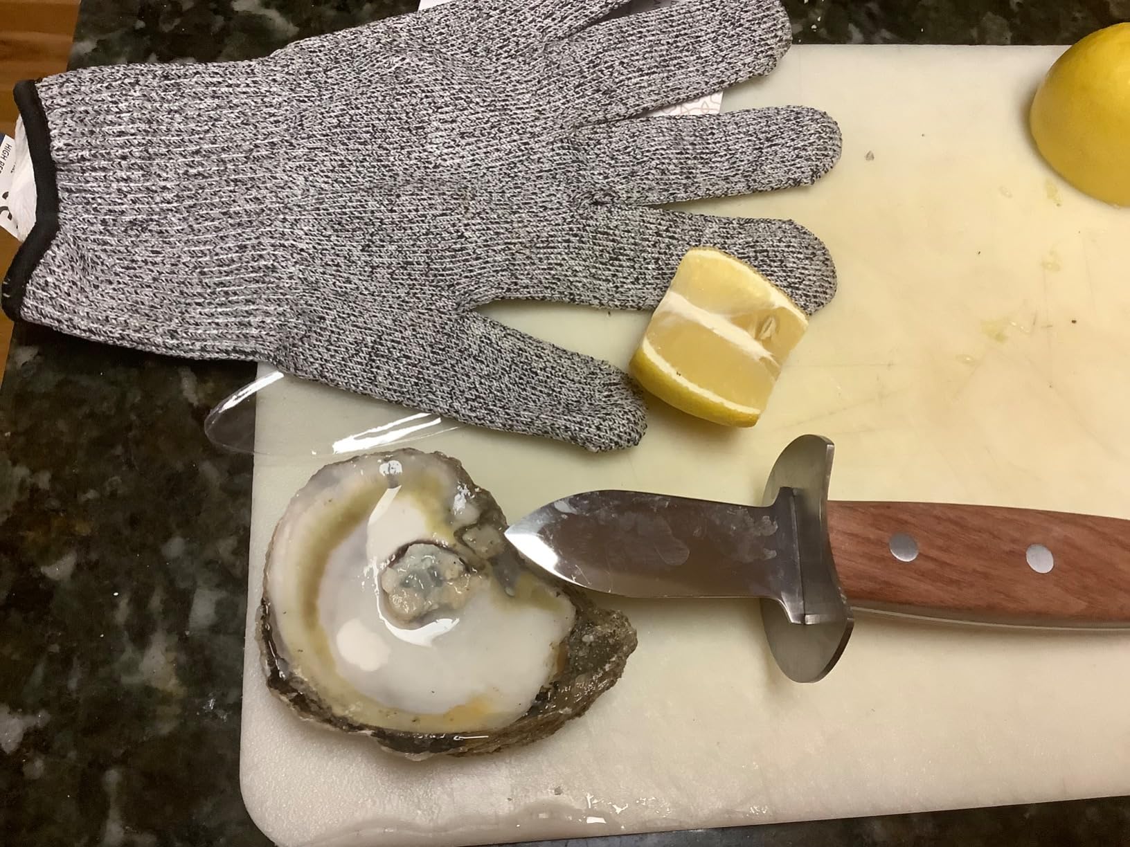 MSY BIGSUNNY Oyster Shucker Knife with Rosewood Handle - Full Tang Stainless Steel customer photo 1
