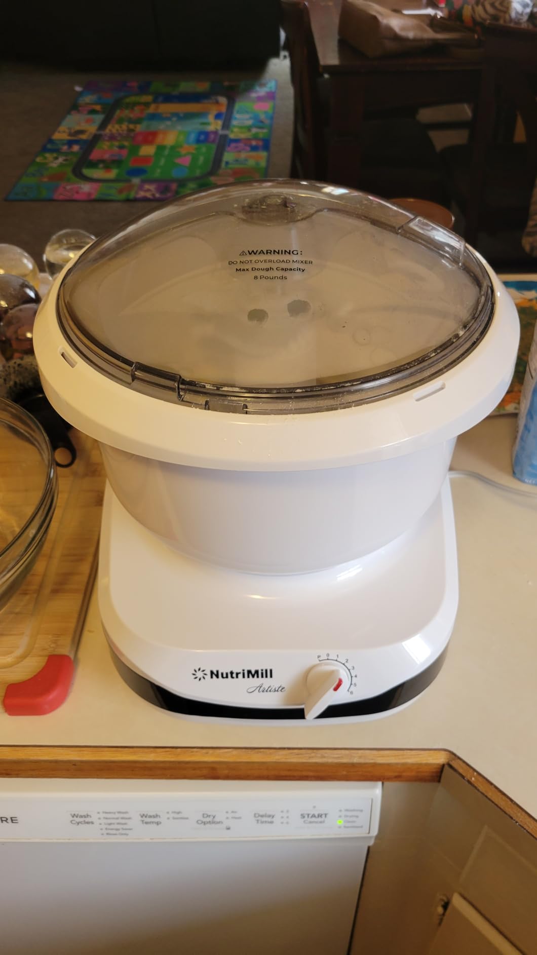 NutriMill Artiste Kitchen Electric Stand Mixer 500 Watt 6.5 Quart Bowl with Dough Hook & Wire Whips (Black Trim) customer photo 2