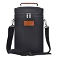 Tirrinia 2 Bottle Insulated Wine Tote Carrier Bag | Padded Wine Cooler Bag for Travel, Tasting, and Parties, Leakproof Bottle Carrier, Gift for Wine Lovers customer photo 1