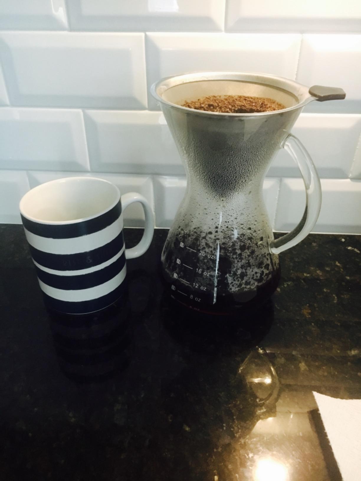 Bean Envy Pour Over Coffee Maker - Glass Dripper with Steel Filter 20 Oz customer photo 1