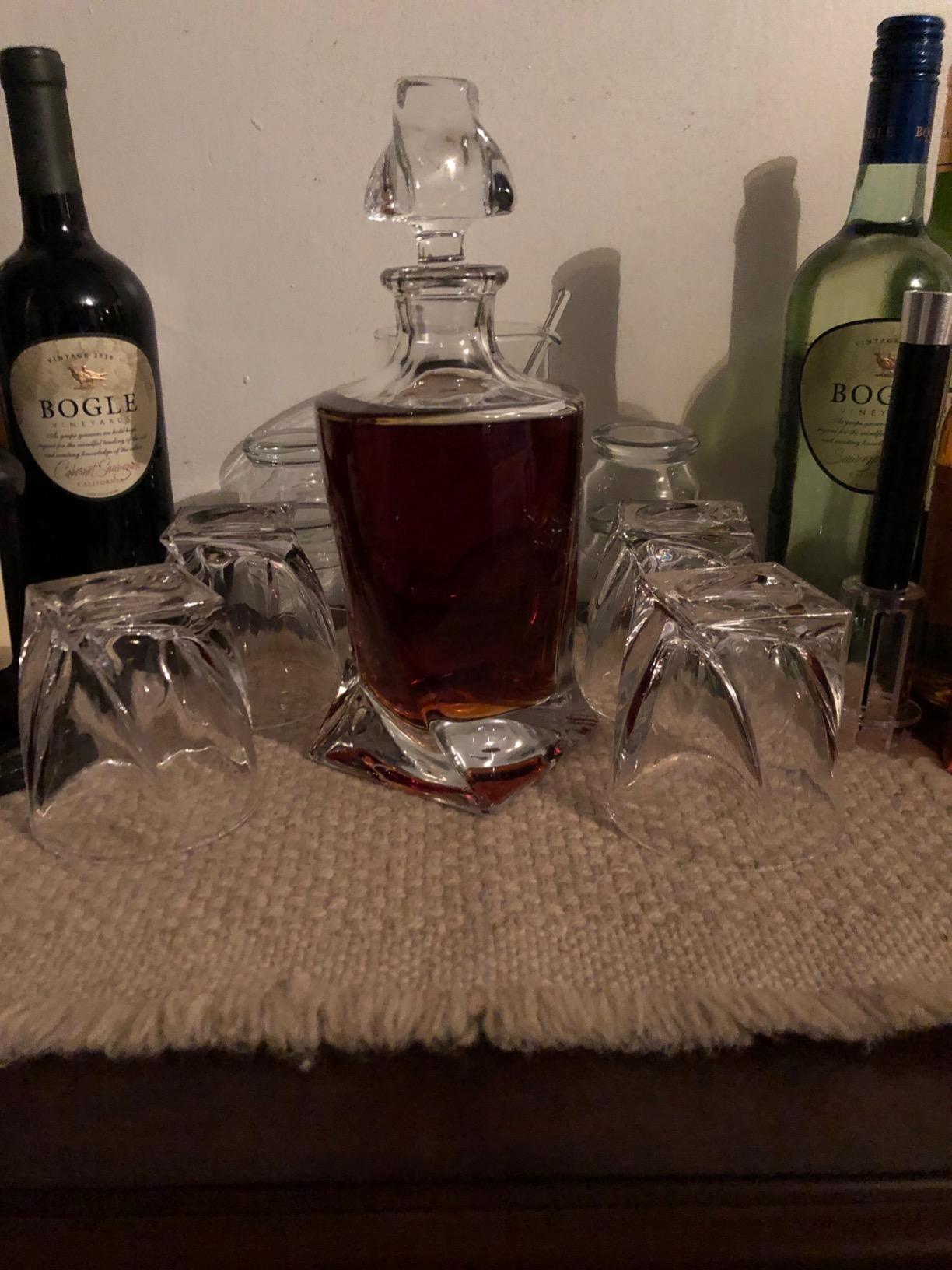 KANARS Whiskey Decanter Set Liquor Decanter with 6 Old Fashioned Glasses | Premium Crystal Bottle for Cocktail Scotch Bourbon Irish Whisky Alcohol customer photo 1