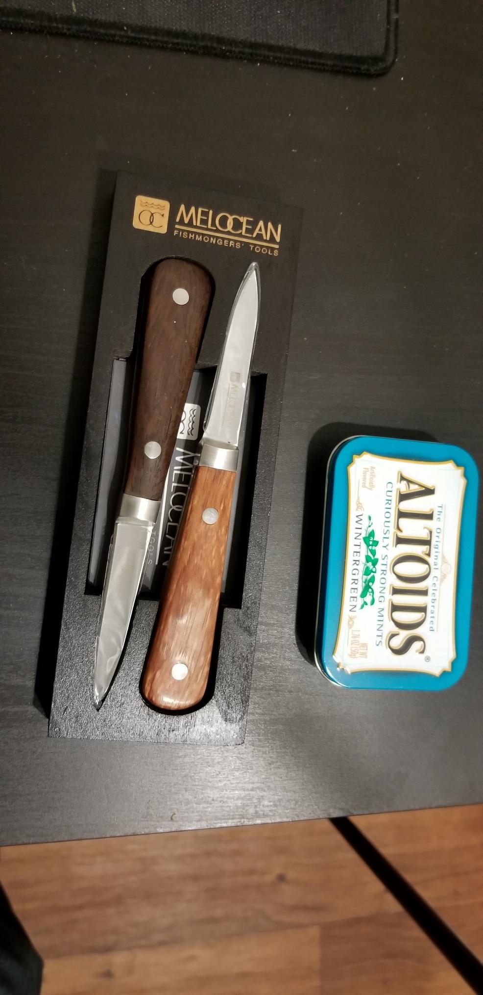 Professional Oyster Shucking Knife Set of 2 in Wooden Gift Box | 2 6.3