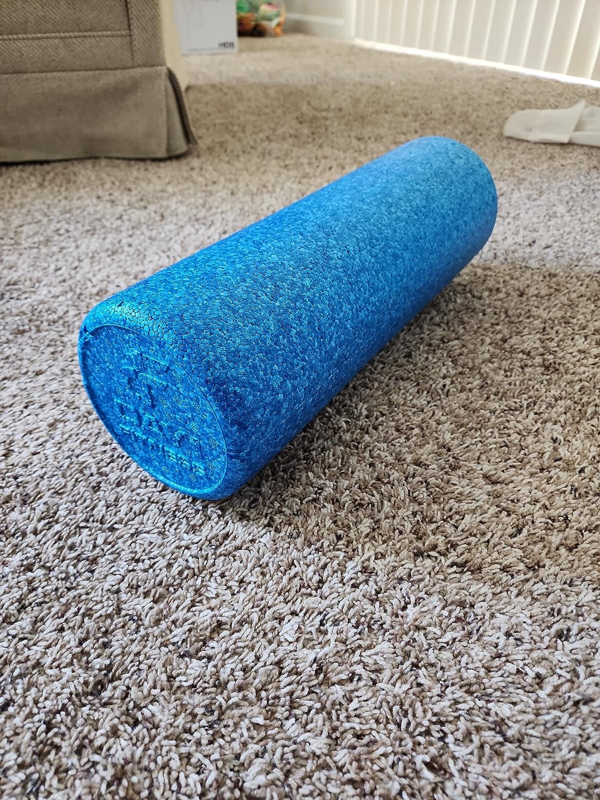 Day 1 Fitness High Density Muscle Foam Rollers - Sports Massage Rollers for Stretching, Physical Therapy, Deep Tissue, Myofascial Release - Ideal for Exercise and Pain Relief - Speckled Blue, 12