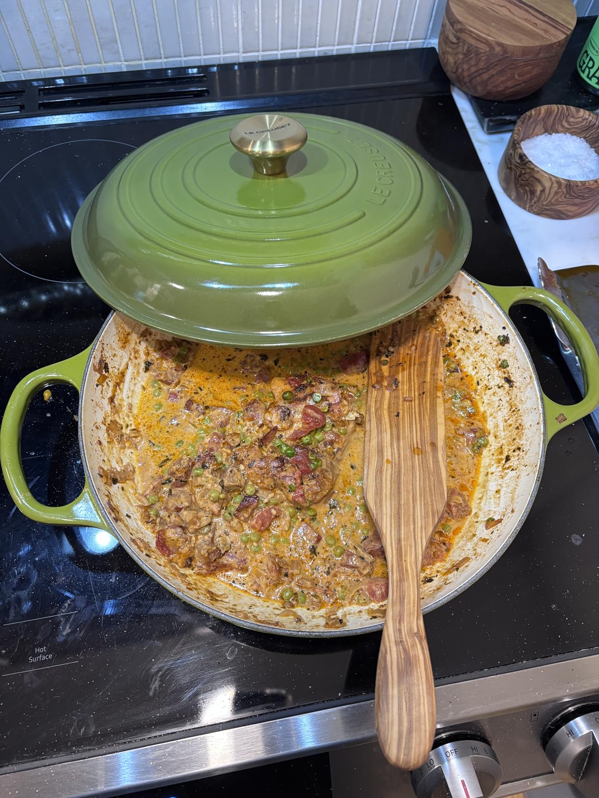 Le Creuset Enameled Cast Iron Signature Braiser, 3.5 qt., Sea Salt customer photo 1