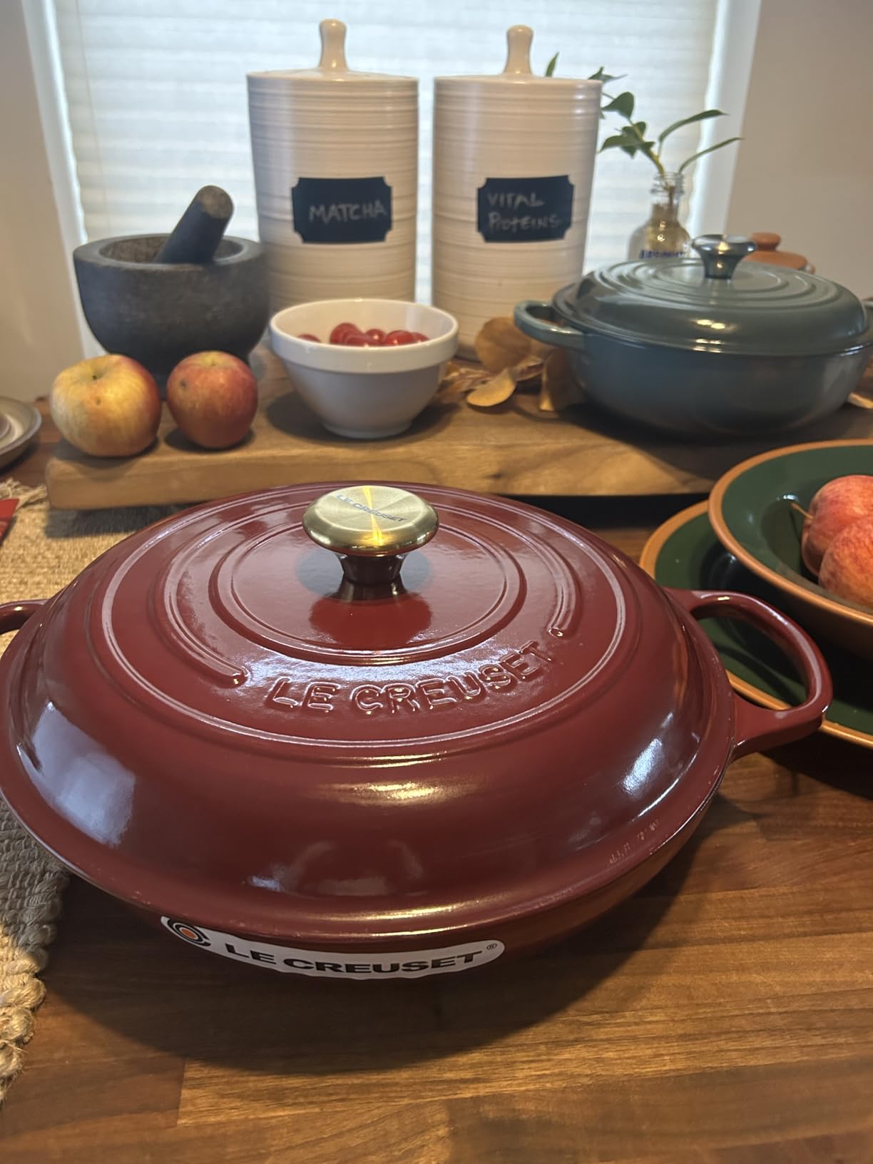 Le Creuset Enameled Cast Iron Signature Braiser, 3.5 qt., Sea Salt customer photo 2