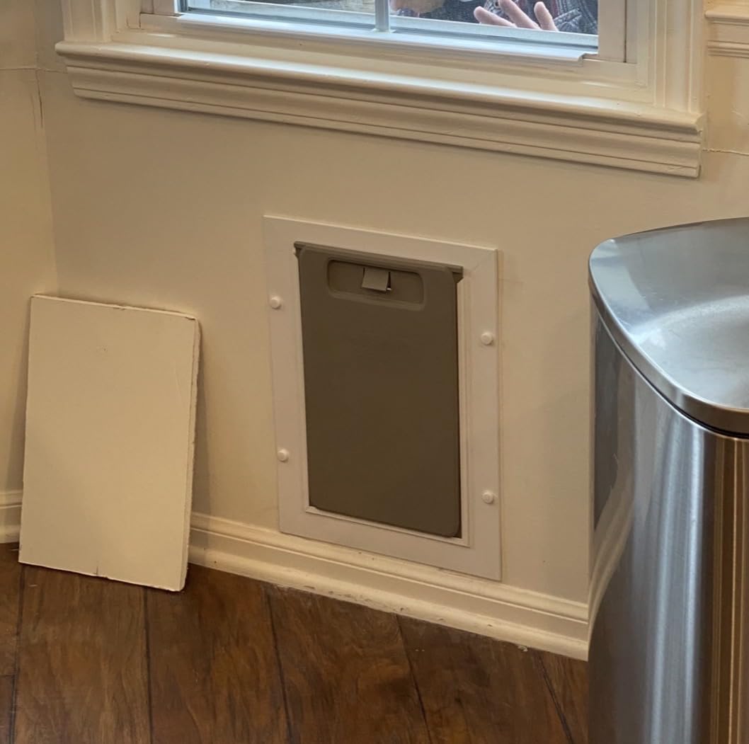 PetSafe Wall Entry Pet Door, Telescoping, Dogs up to 100 lb, Large | Insulates Better Than Metal, Interior & Exterior Install, Weatherproof Double-Flap, DIY Telescoping Tunnel 4.75-7.25 in Walls customer photo 1