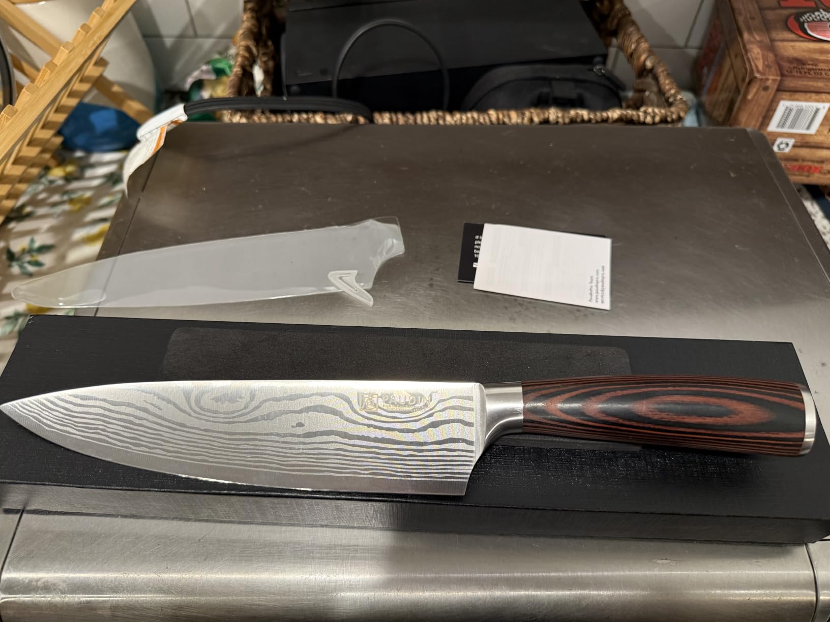 PAUDIN Chef Knife, 8 Inch High Carbon Stainless Steel Sharp Kitchen Knife with Ergonomic Handle, Gift Box for Family & Restaurant customer photo 1