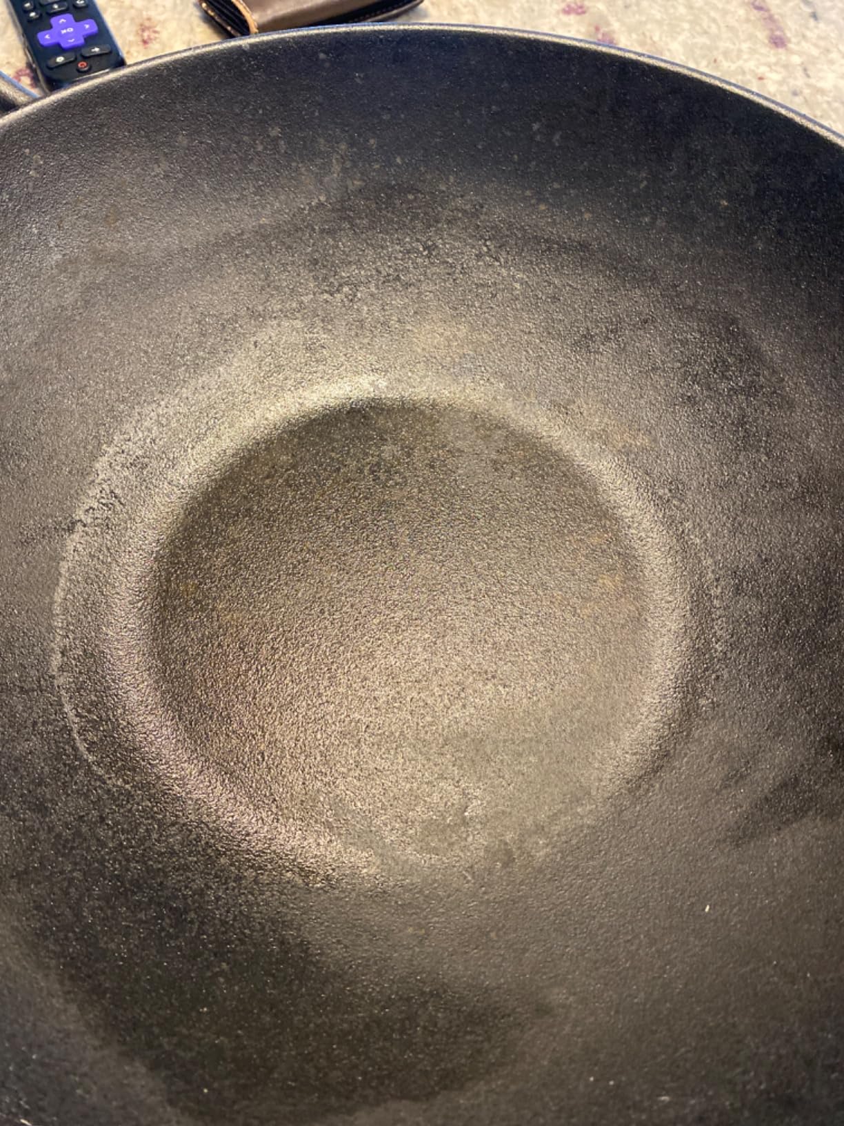 Flat Bottom Cast Iron Wok with Lid 14 Inch, Pre-Seasoned Non Toxic Cast Iron Kadai, Chinese Japanese Wok double handle for Induction and Open Fire customer photo 1