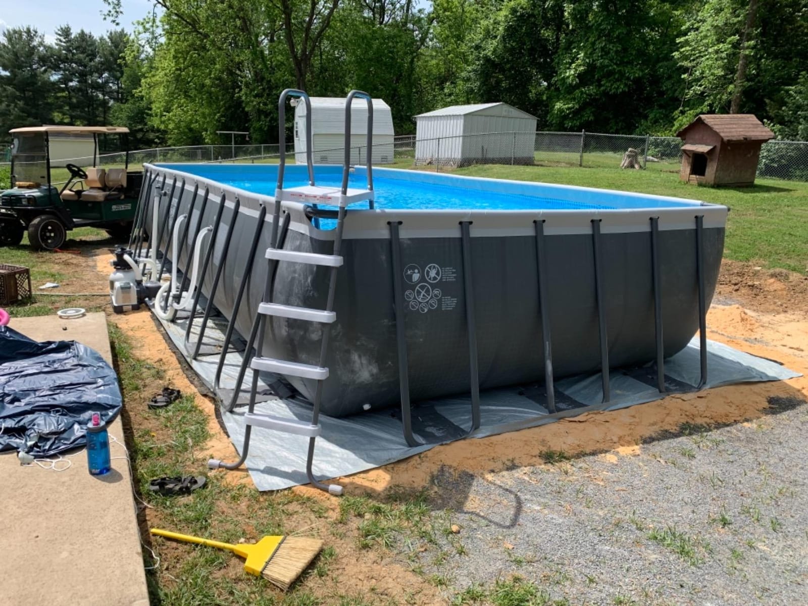 INTEX Ultra XTR 18ft x 9ft x 52in Above Ground Swimming Pool Set w/Pump | 26355EH - 1500 GPH Sand Filter Pump, Ladder, Pool Cover & Ground Cloth Included - Strong Galvanized Steel Frame customer photo 2