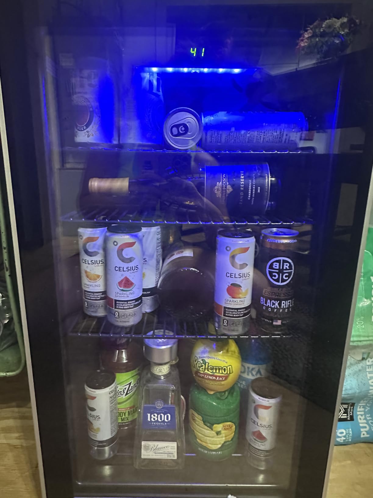 Antarctic Star 26 Bottle 130 Can Wine Cooler/Cabinet Beverage Refrigerator Mini Wine Cellar Beer Soda Clear Glass Door Bar Fridge Quiet Compressor Adjust Temp Freestanding 3.2cu.ft Black customer photo 1