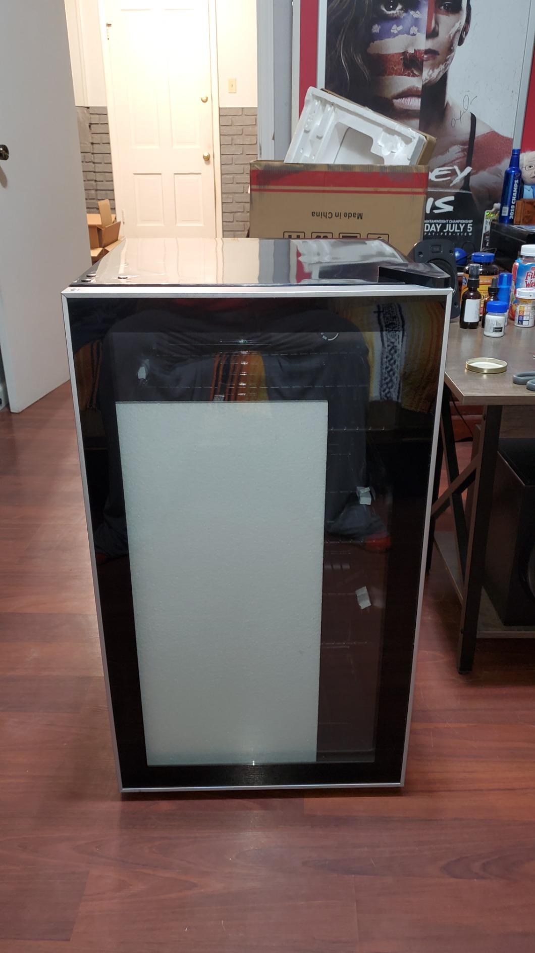 Antarctic Star 26 Bottle 130 Can Wine Cooler/Cabinet Beverage Refrigerator Mini Wine Cellar Beer Soda Clear Glass Door Bar Fridge Quiet Compressor Adjust Temp Freestanding 3.2cu.ft Black customer photo 2