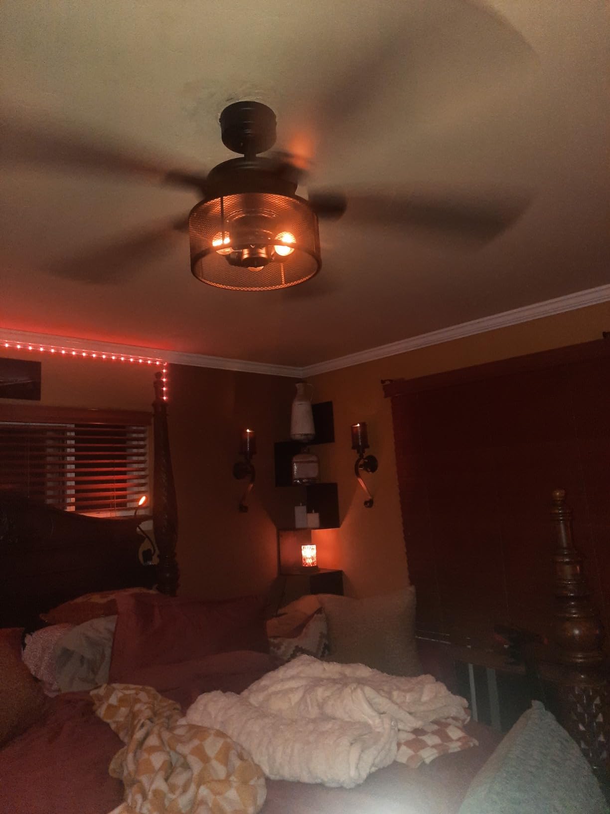 Honeywell Ceiling Fans Carnegie, 52 Inch Industrial LED Ceiling Fan with Light and Remote Control, Dual Mounting Options, Dual Finish Blades, Reversible Motor - 50614-01 - (Matte Black) customer photo 2