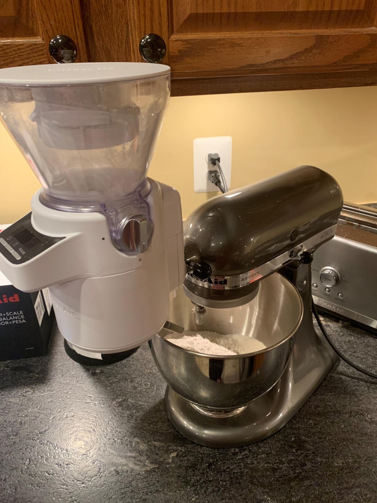 KitchenAid KSMSFTA Sifter with Scale Attachment for KitchenAid Stand Mixers | Fits all Household KitchenAid Stand Mixers, Auto, Hand free sifting, Digital Scale, 4 cup hopper, storage case customer photo 2