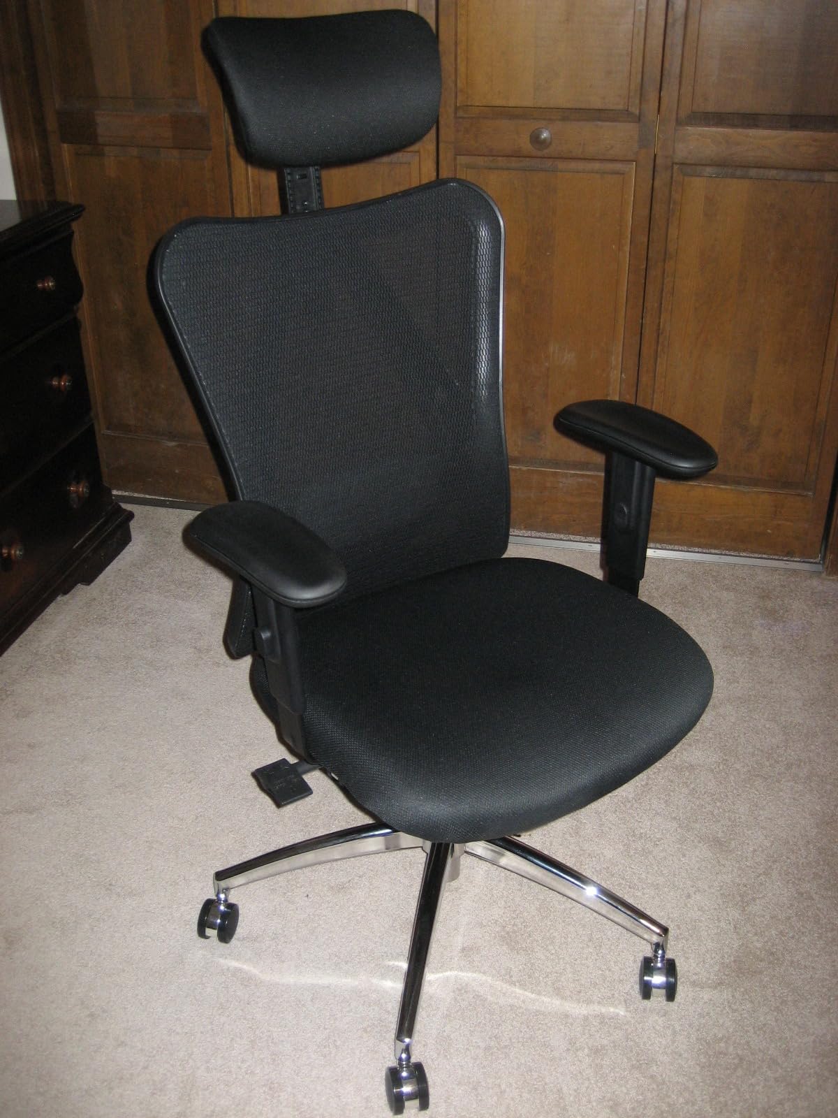 SIHOO M18 Ergonomic Office Chair, Mesh Back Desk Chair with Headrest | Adjustable Lumbar Support, Hold 330lbs Computer Chair with 2D Armrests & Wide Cushion, Tilt Lock, for Home Office - Black customer photo 2