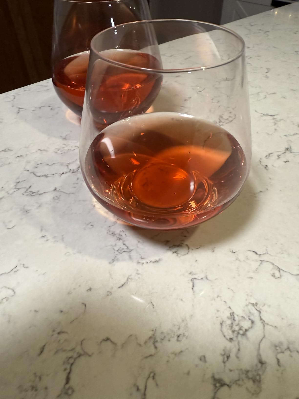 Godinger Wine Glasses, Stemless Wine Glasses, Red Wine Drinking Glasses - 17oz, Set of 4 - Made in Europe customer photo 2