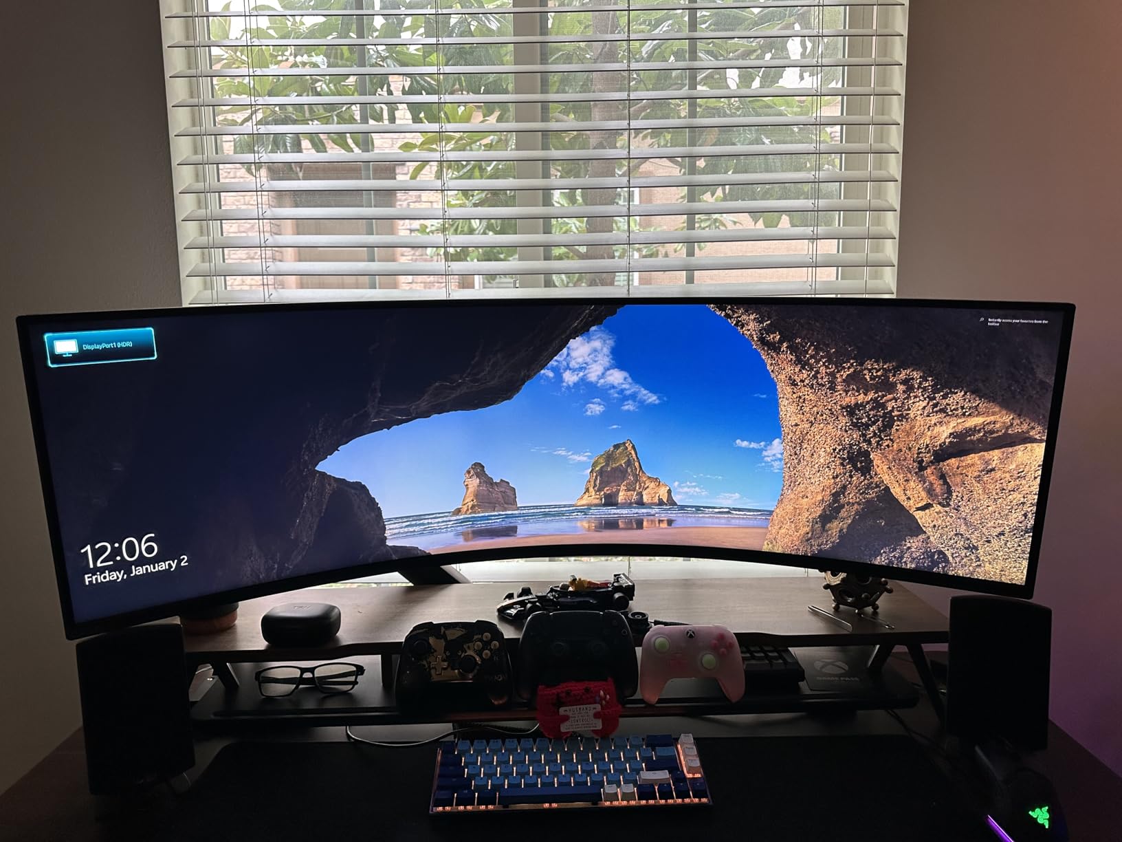 VIVO Premium Aluminum Monitor Arm for Ultrawide Screens up to 49 inches and 33 lbs, Heavy Duty Single Desk Mount, Pneumatic Height, Max VESA 100x100, Black, STAND-V101G1 customer photo 2