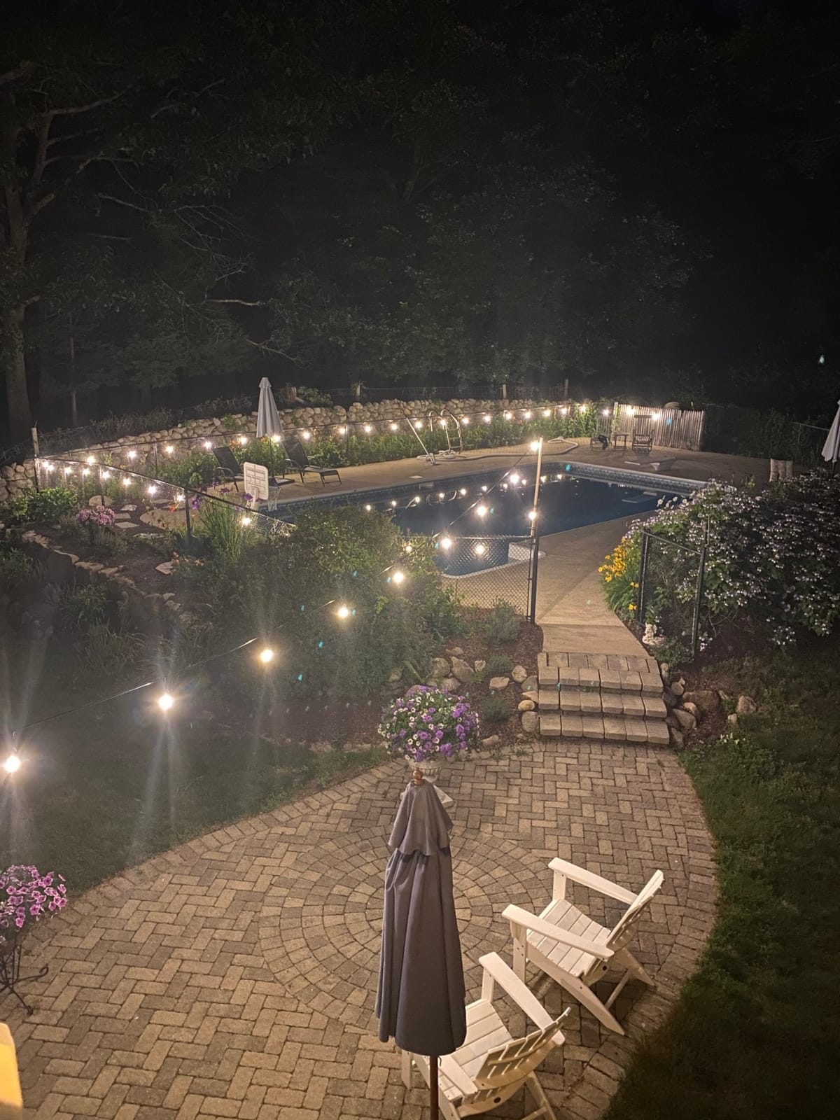 Brightech Ambience Pro - Waterproof LED Outdoor String Lights - 15 Hanging, Dimmable 2W Vintage Edison Bulbs - 48 Ft Commercial Grade Patio Lights Create Cafe Ambience in Your Backyard customer photo 2