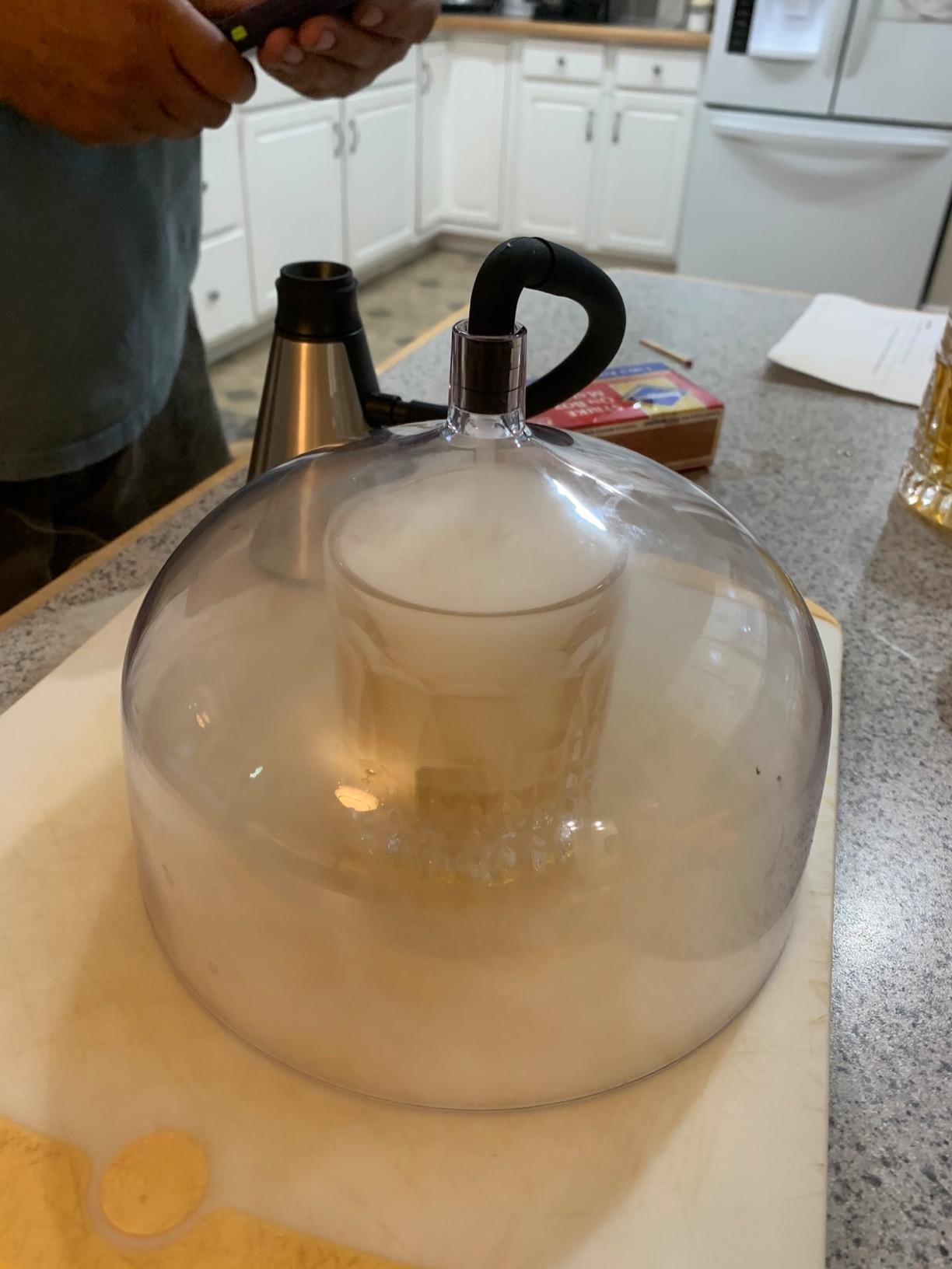 CucinaPro Handheld Smoking Gun Food Smoker, XL Dome Lid, Portable Infuser | Cold Smoke, Meat Cheese Cocktails, Whisky, BBQ, Nuts, Fish- Kitchen Machine Adds Flavor with Wood Chips, Great Gift for Him customer photo 2