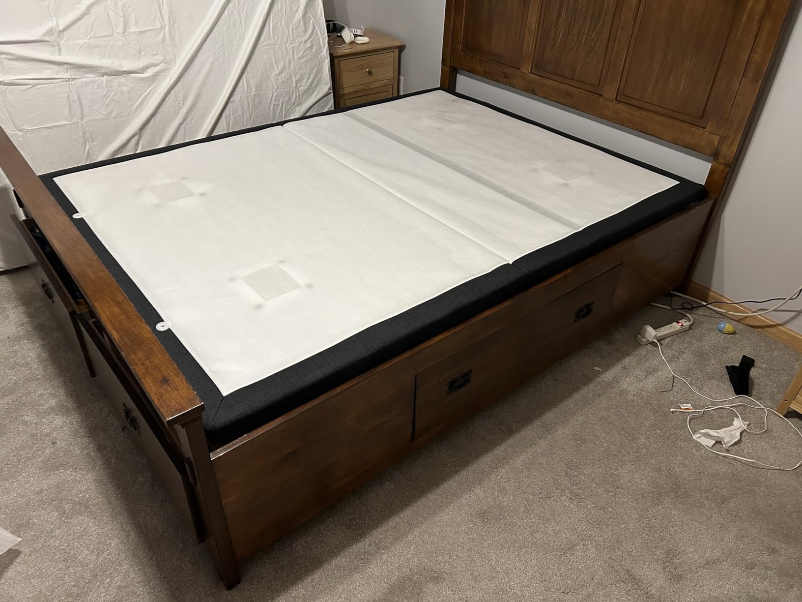 Blissful Nights z4 Adjustable Bed Frame for Storage Beds with Massage Anti-Snore, Zero G, USB Charging Station, Wireless Remote Head and Foot Incline and No Tools Required Assembly (Queen) customer photo 1