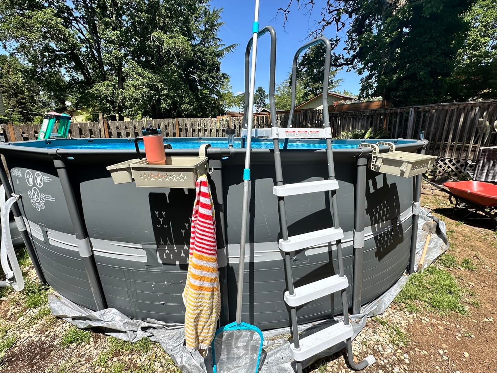 INTEX Ultra XTR 18ft x 52in Above Ground Swimming Pool Set Bundle | 26329EH - 2100 GPH Sand Filter Pump, Ladder, Pool Cover & Ground Cloth with Cleaning Maintenance Kit Included customer photo 2