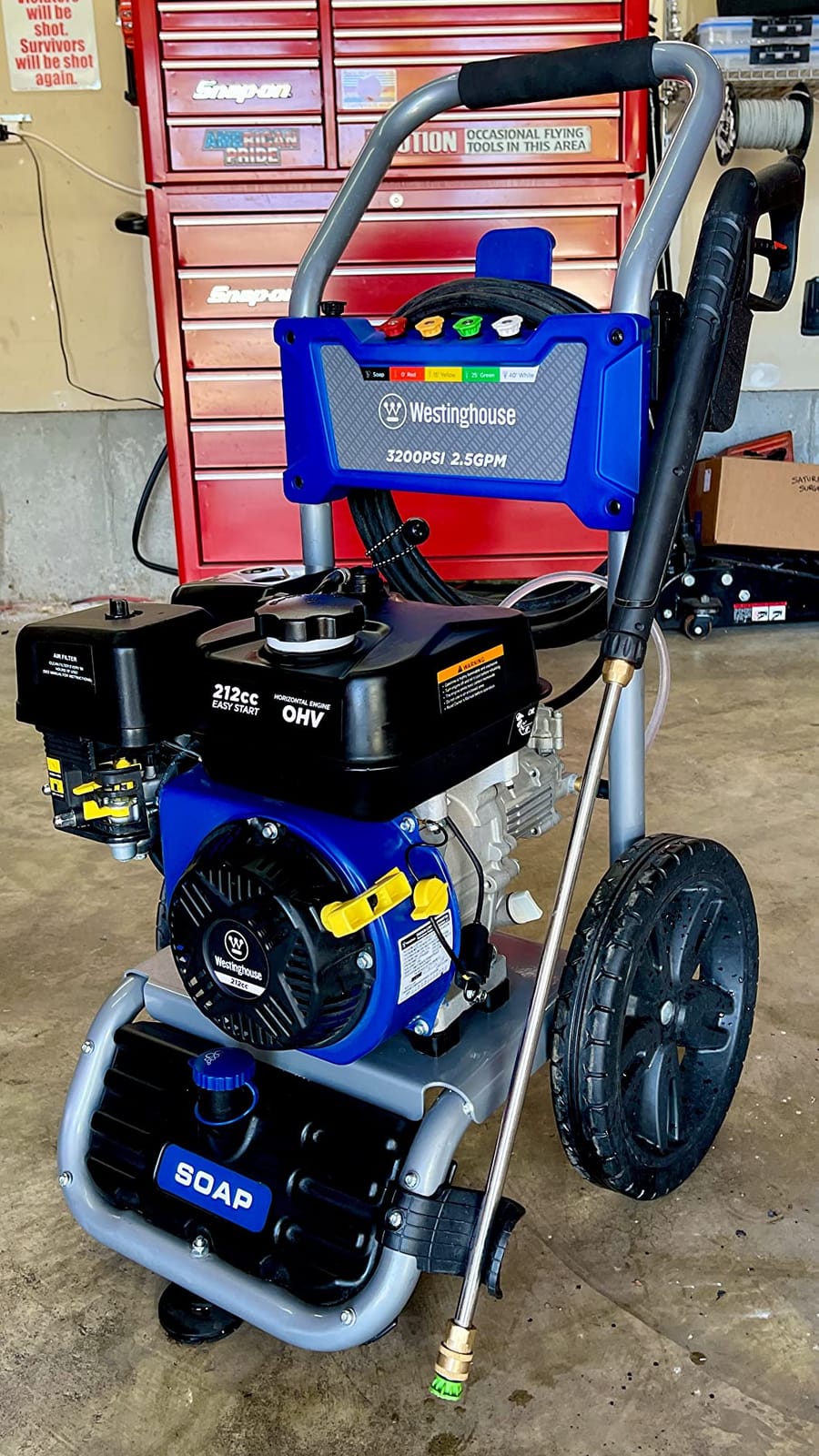 Westinghouse WPX3200 Gas Pressure Washer, 3200 PSI and 2.5 GPM, Onboard Soap Tank, Spray Gun and Wand, 5 Nozzle Set, for Cars/Fences/Driveways/Homes/Patios/Furniture customer photo 2