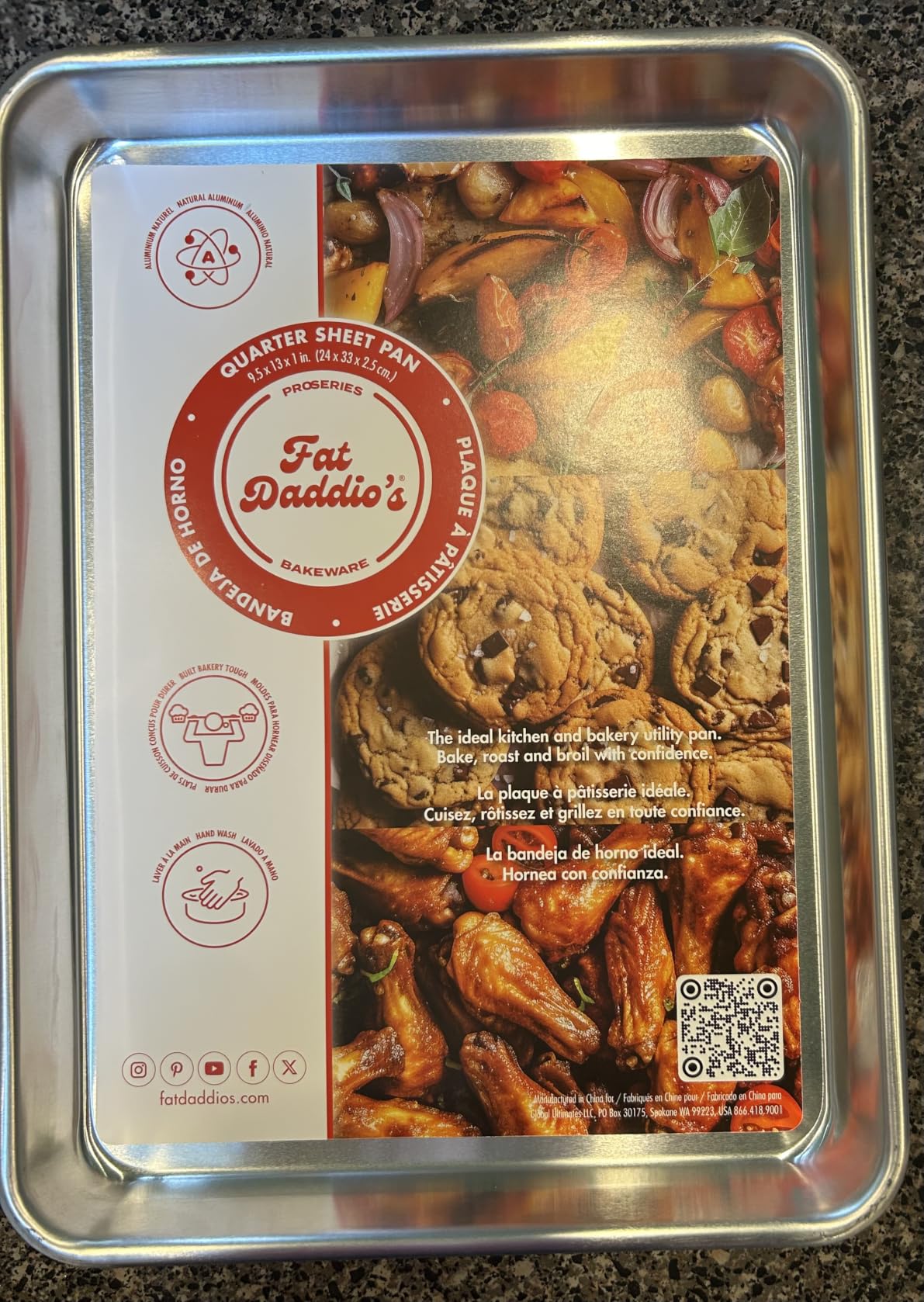 Fat Daddio's Natural Aluminum Half Sheet Pan, 2-Pack customer photo 2