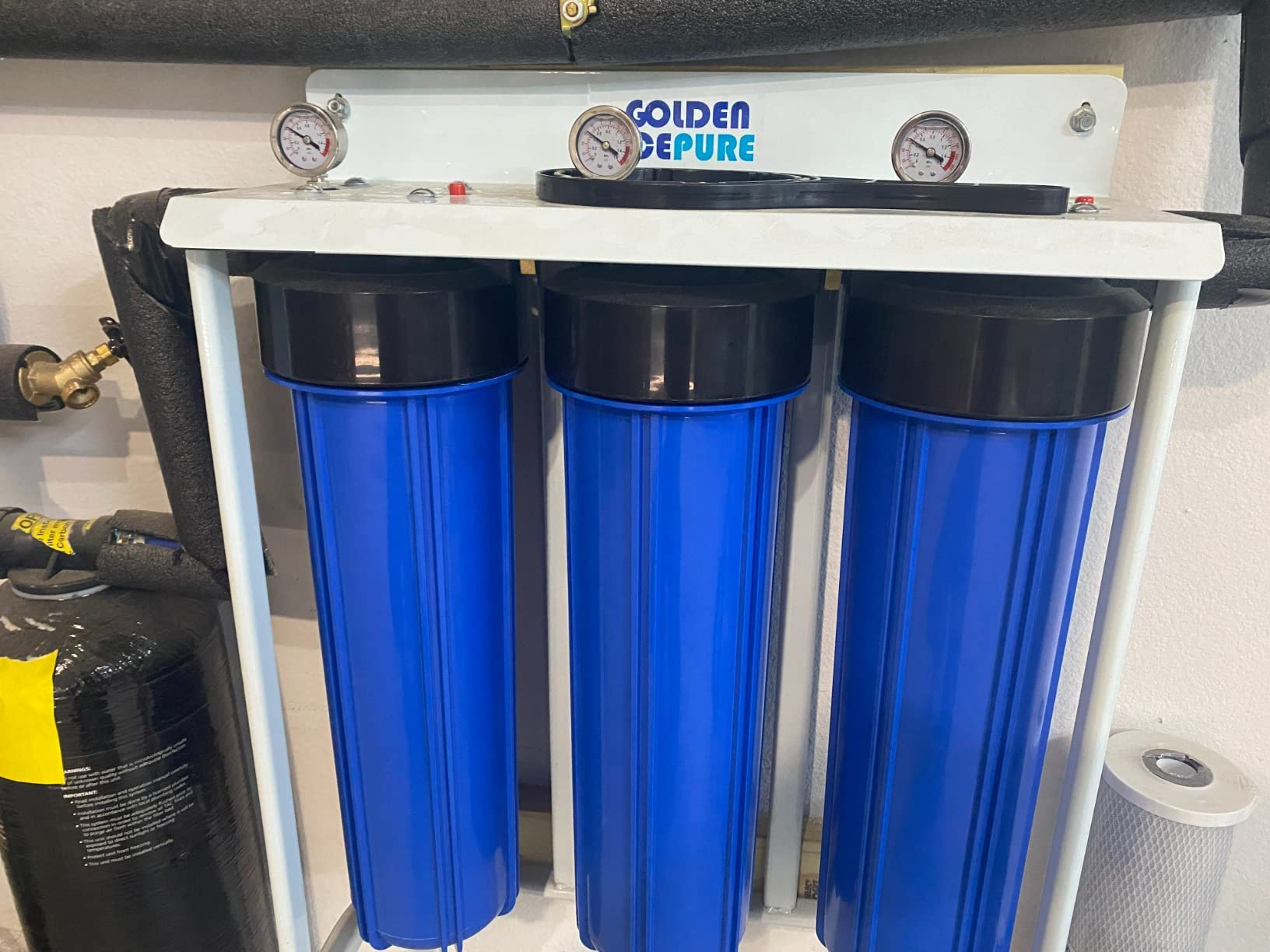 A. O. Smith Whole House Water Filter System | 600K Gal | AO-WH-Filter | 6-Year Filter | NSF-Certified | Reduces 96.9% Chlorine Taste & Odor | 3/4
