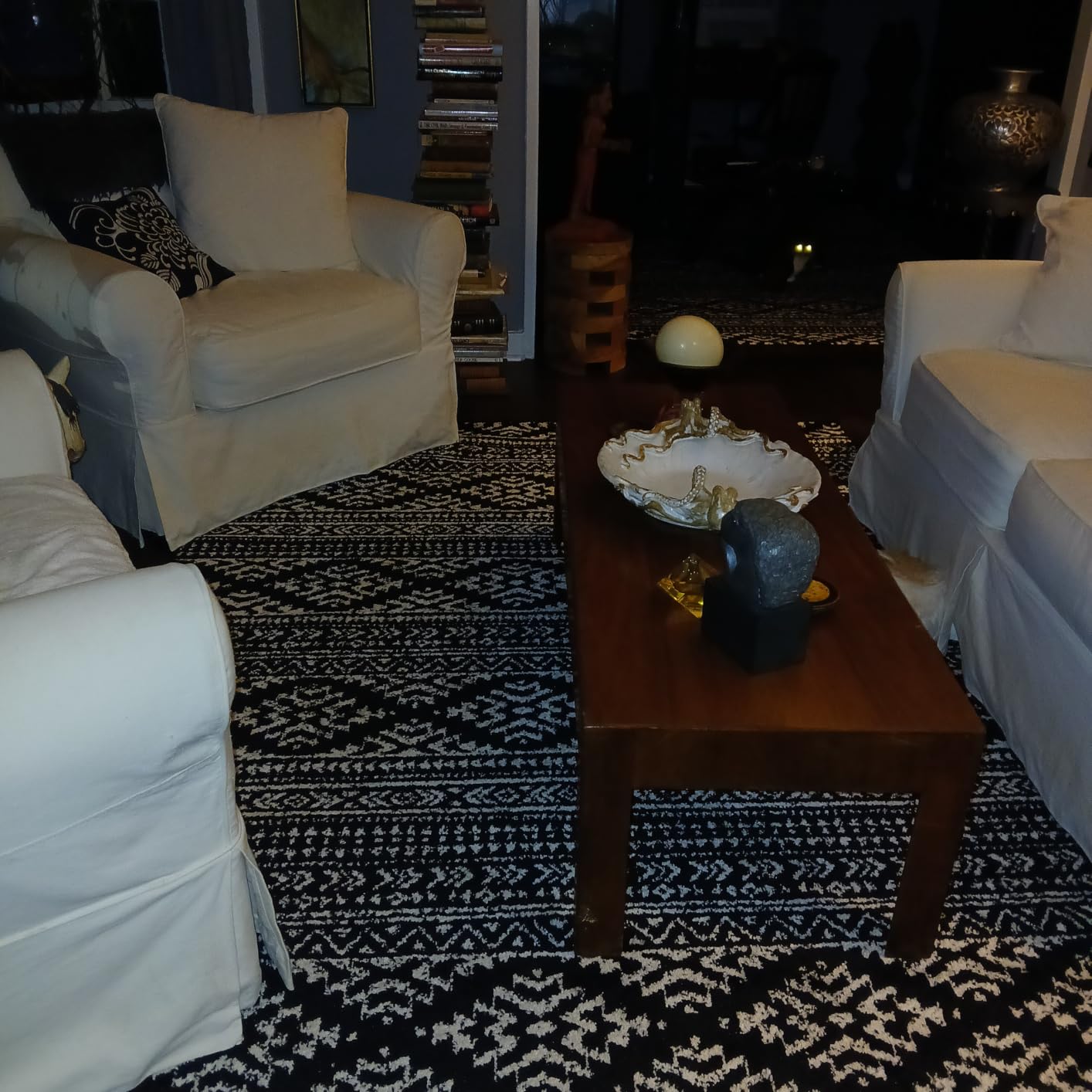 SAFAVIEH Area Rug 8x10 - Tulum Collection - Large - Ivory & Grey, Moroccan Boho Tribal Design, Non-Shedding & Easy to Clean, Ideal for Living Room, Bedroom, Dining Space (TUL272A) customer photo 1