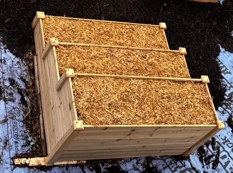 Yaheetech 3 Tier 47 x 47 x 22in Raised Garden Bed Horticulture Outdoor Elevated Flower Box Tiered Garden Bed Wooden Vegetables Growing Planter for Backyard/Patio/Gardener customer photo 2