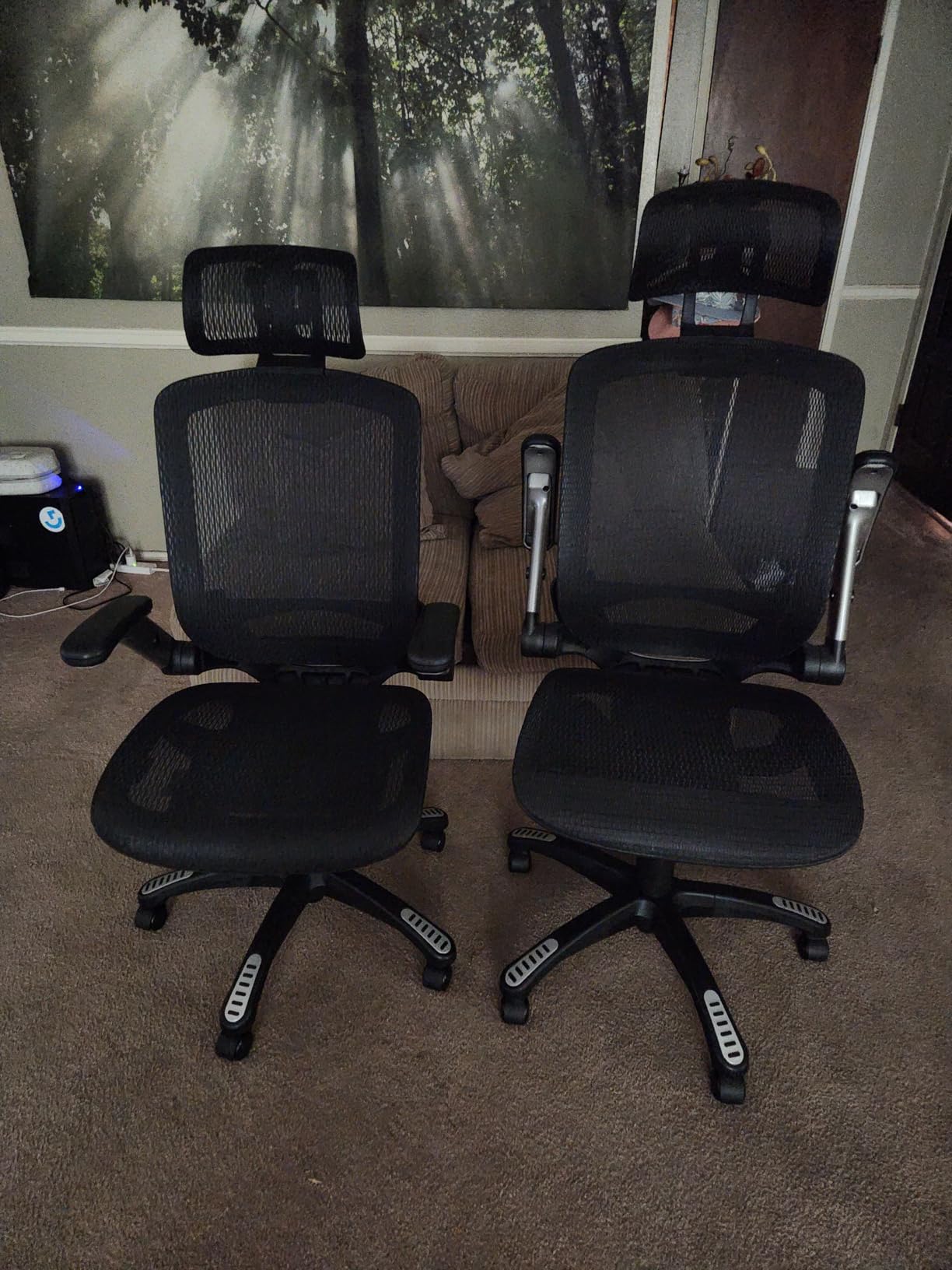 GABRYLLY Ergonomic Office Chair, High Back Home Desk Chair with Headrest, Flip-Up Arms, 90-120° Tilt Lock and Wide Cushion, Big and Tall Mesh Chairs for Man Woman, Black Task Chair customer photo 1