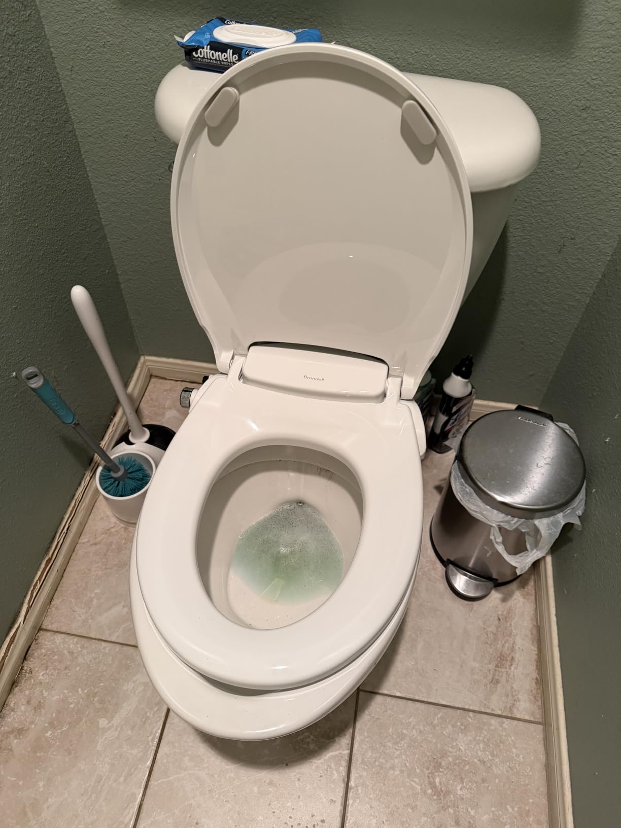Brondell Bidet Toilet Seat Non-Electric Swash Ecoseat, Fits Elongated Toilets, White - Dual Nozzle System, Ambient Water Temperature - Bidet with Easy Installation customer photo 1