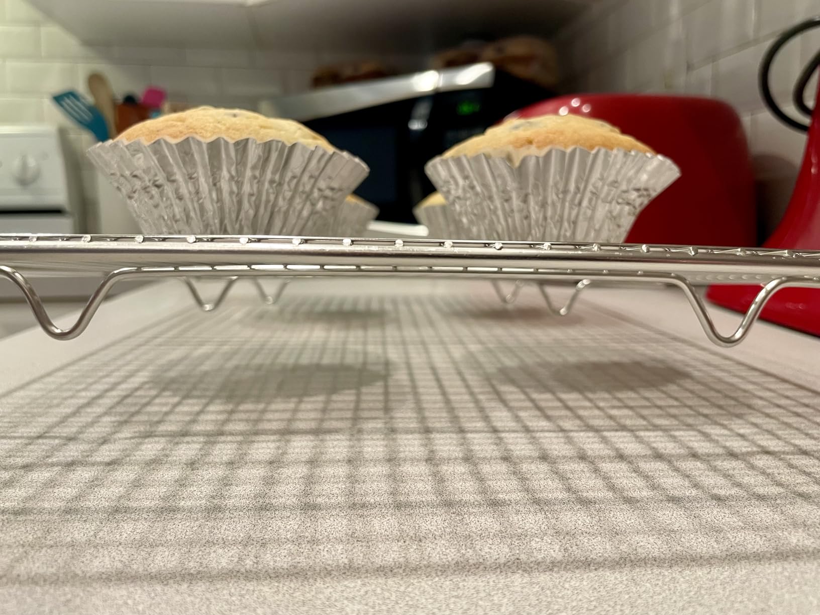 Ultra Cuisine Oven-Safe, Dishwasher-Safe 100% Stainless Steel Cooling and Baking Rack Set Heavy Duty Tight-Wire - 11.5 x 16.5-inch - Set of 2 - Half Sheet Pan Cooling Racks customer photo 2