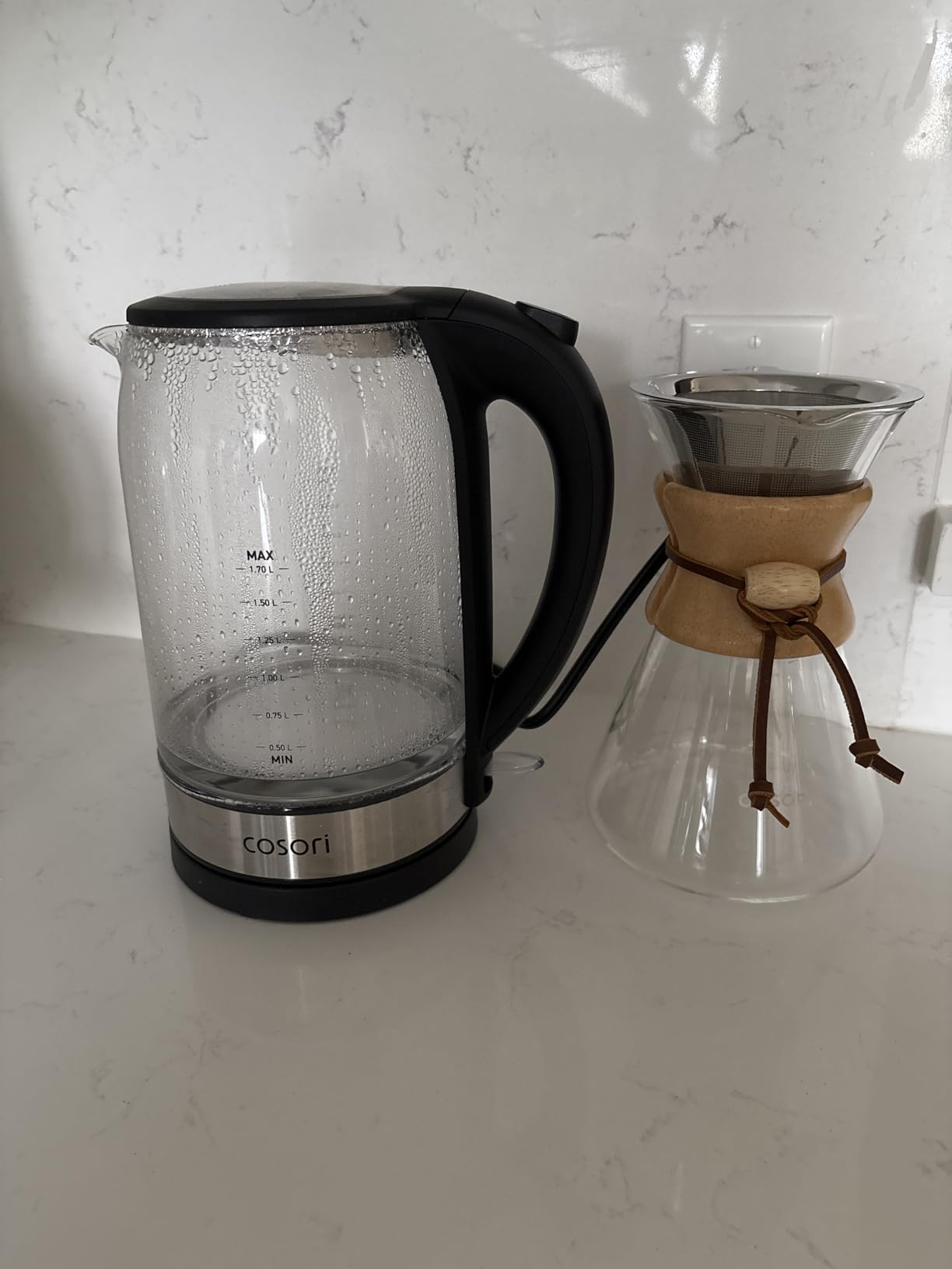 Cosori Pour Over Coffee Maker, Double Layer Stainless Steel Filter, 8cup customer photo 2