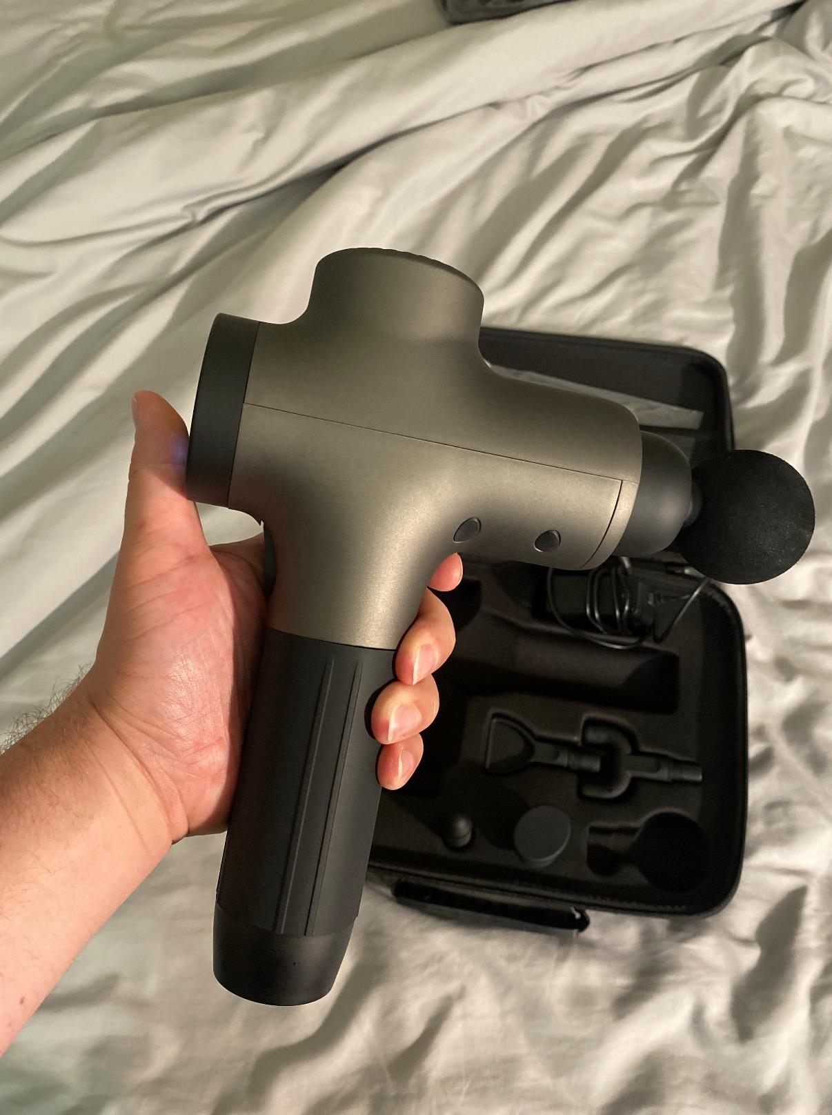 Mebak 3 Massage Gun, Massage Gun Deep Tissue for Athletes, Professional Muscle Percussion Massager, Massager for Shoulder Leg Back Body Pain Relief, Quiet Portable Sport Tool, Gifts for Him customer photo 1