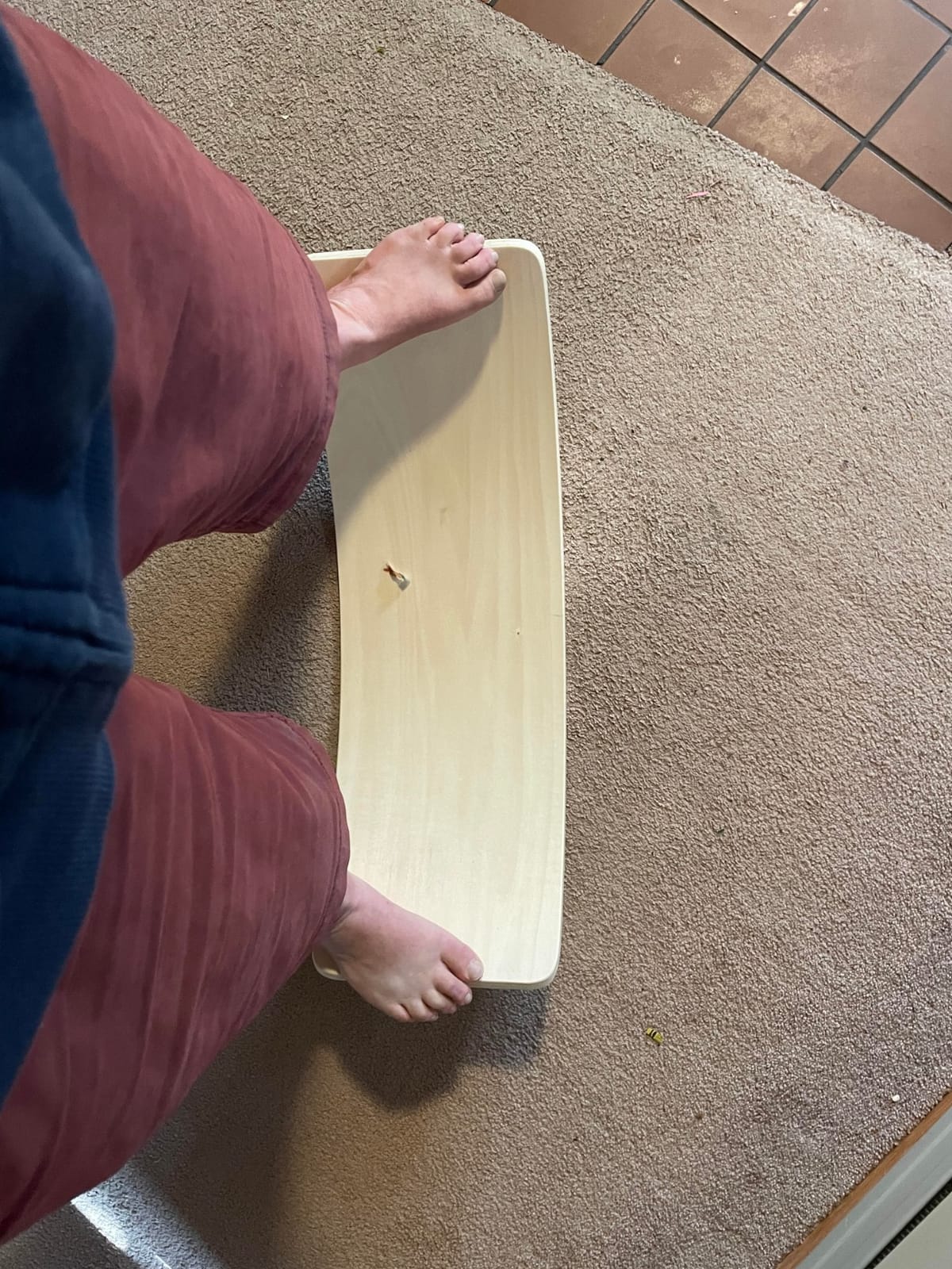Gentle Monster Wobble Balance Board, Wooden Montessori Toy Rocker Board Natural Wood Kids Toddler Open Ended Learning Toy Yoga Curvy Board for Adult Office Classroom Christmas Gifts customer photo 2