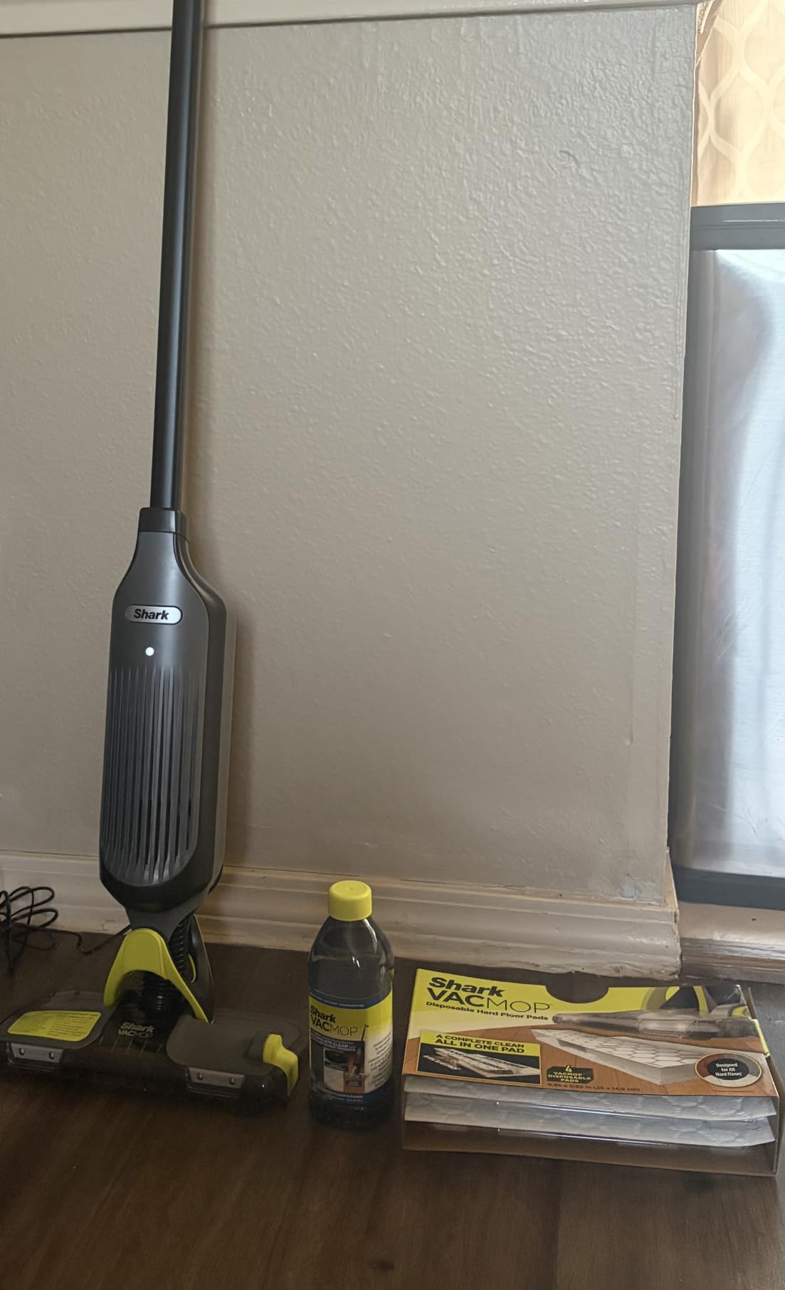 Shark VACMOP Cordless Vacuum & Spray Mop, Gray, VM252 | Hard Floor Cleaner, Powerful Suction, Lightweight, LED Headlights customer photo 1