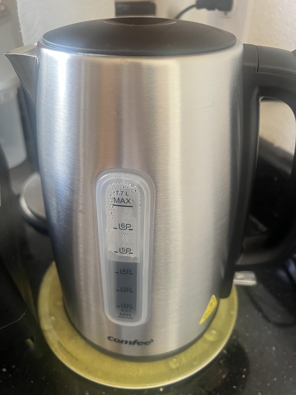 COMFEE' Stainless Steel Electric Kettle, 1.7 Liter Tea Kettle Electric & Hot Water Kettle, 1500W Fast Boil with LED Light, Auto Shut-Off and Boil-Dry Protection customer photo 1