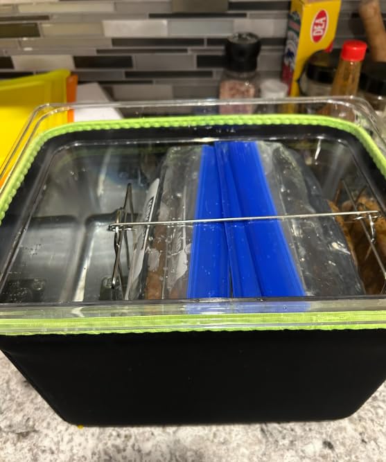 EVERIE 12Qt Sous Vide Container Kit w/Collapsible Lid + Lock-In Divider Rack + Insulating Sleeve - For Long Cooks, Fits Most Clamp-Style Circulators customer photo 1