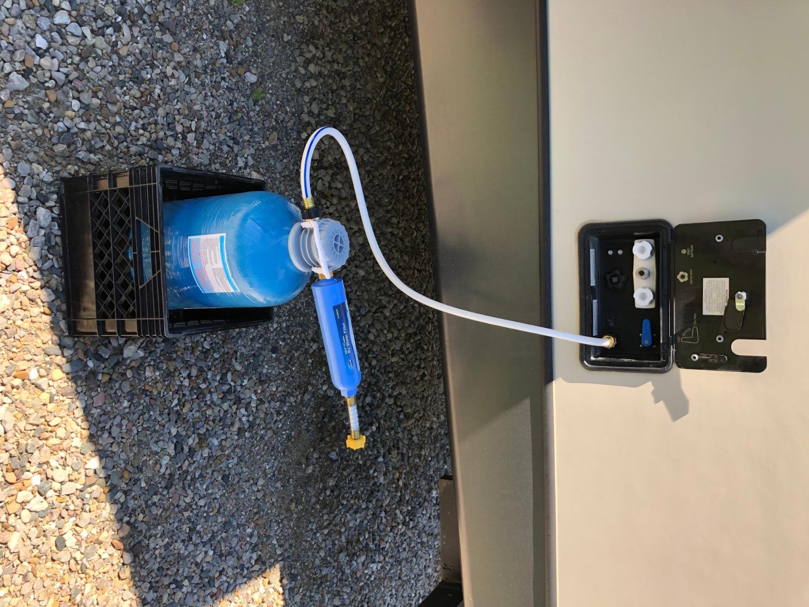 On The Go OTG4-VM-DBLSOFT Portable Compact Double Standard 16,000 Grain Water Softener with Drinking Water Safe Brass Fittings (NOT made in China, assembled by U.S. Workers in Indiana customer photo 1