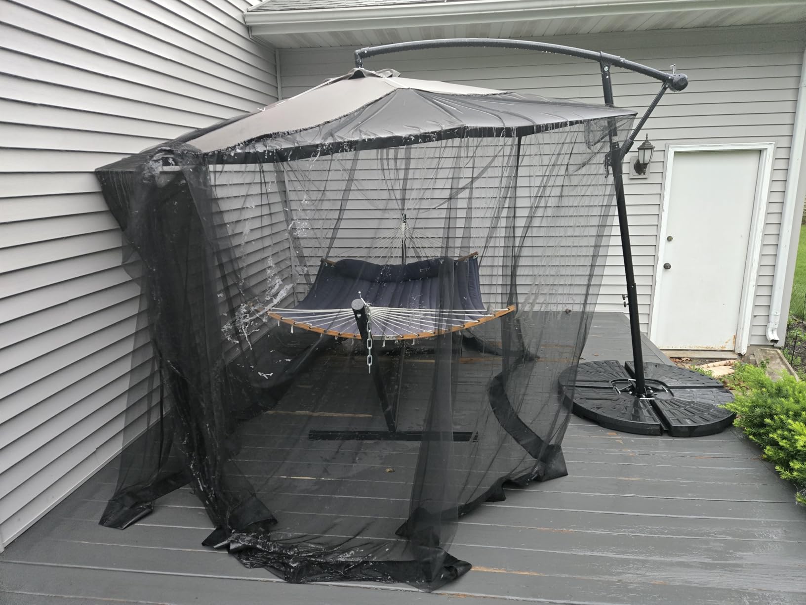 Best Choice Products 10ft Offset Cantilever Hanging Market Patio Umbrella, 8 Sturdy Ribs, Easy Adjustment - Sky Blue customer photo 1
