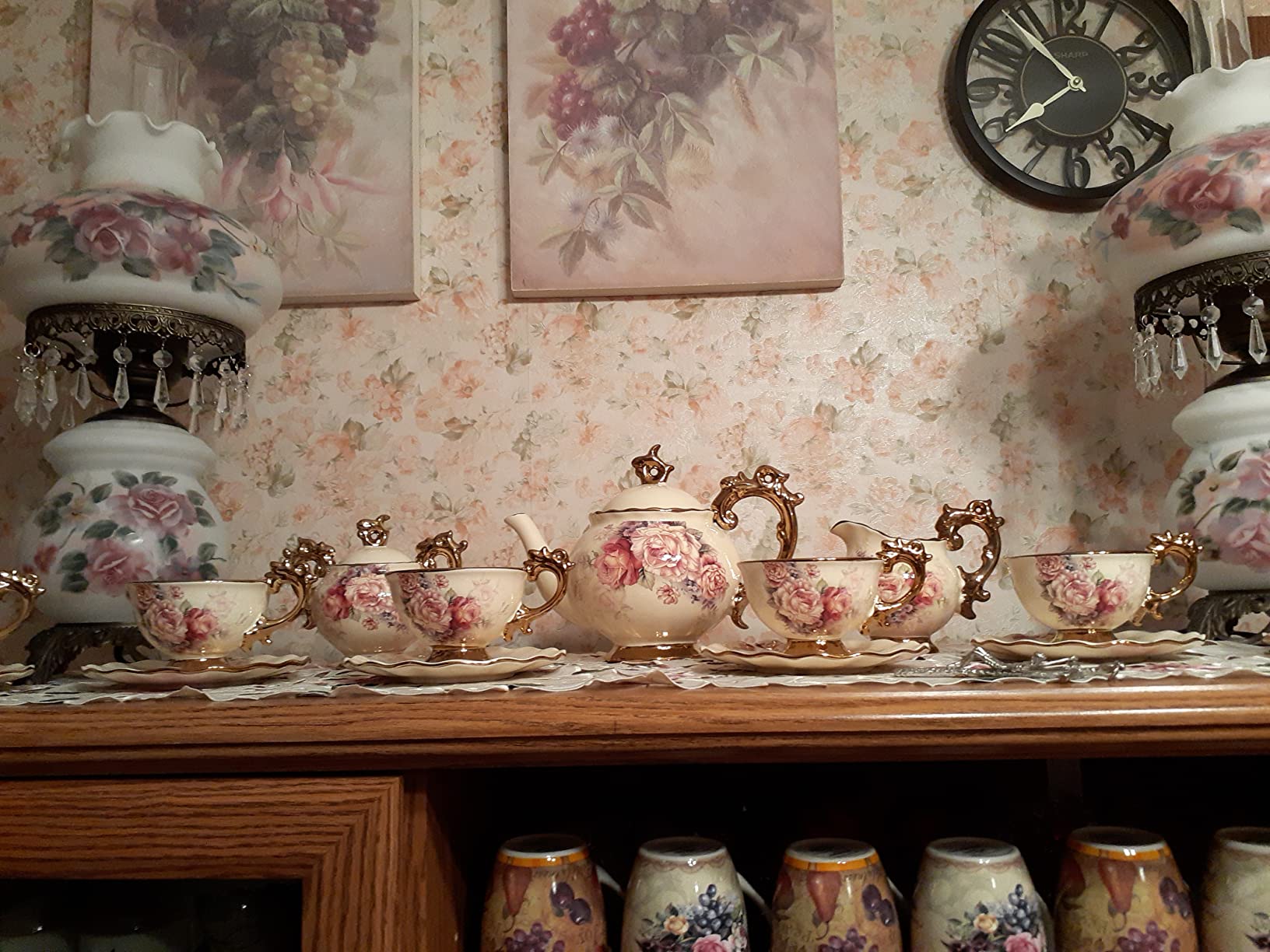 fanquare 15 Pieces British Porcelain Tea Set, Floral Vintage China Coffee Set, Wedding Tea Service for Adult, Big Tea Cup customer photo 1