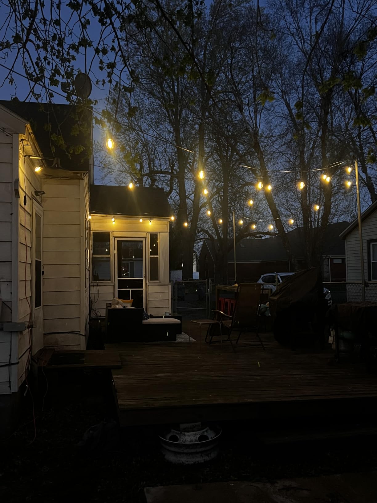 Svater Outdoor String Lights 105 FT Outside Waterproof Commercial Grade ETL | Patio Lighting with Shatterproof E26 S14 LED Dimmable Edison Bulbs, Hanging Strand for Bistro Cafe Backyard Warm White customer photo 2