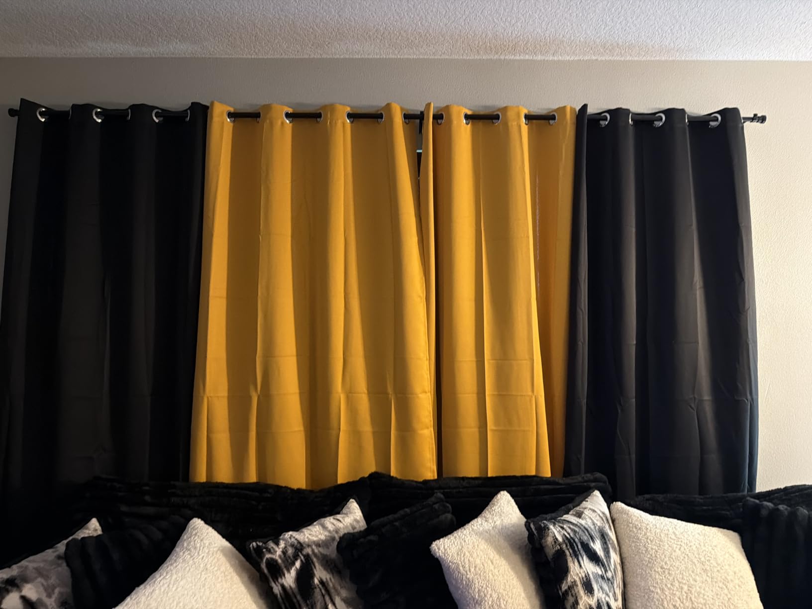 ChrisDowa Blackout Curtains for Bedroom and Living Room 63 Inches Long customer photo 1