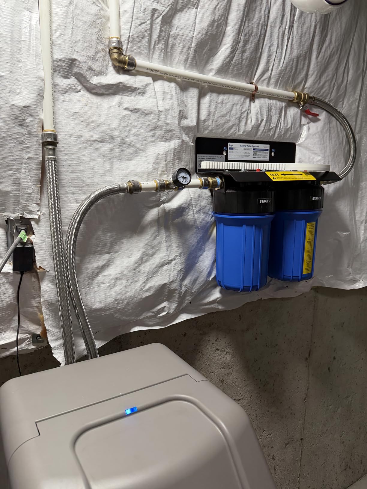 iSpring WGB21BM 2-Stage Whole House Water Filtration System, 10