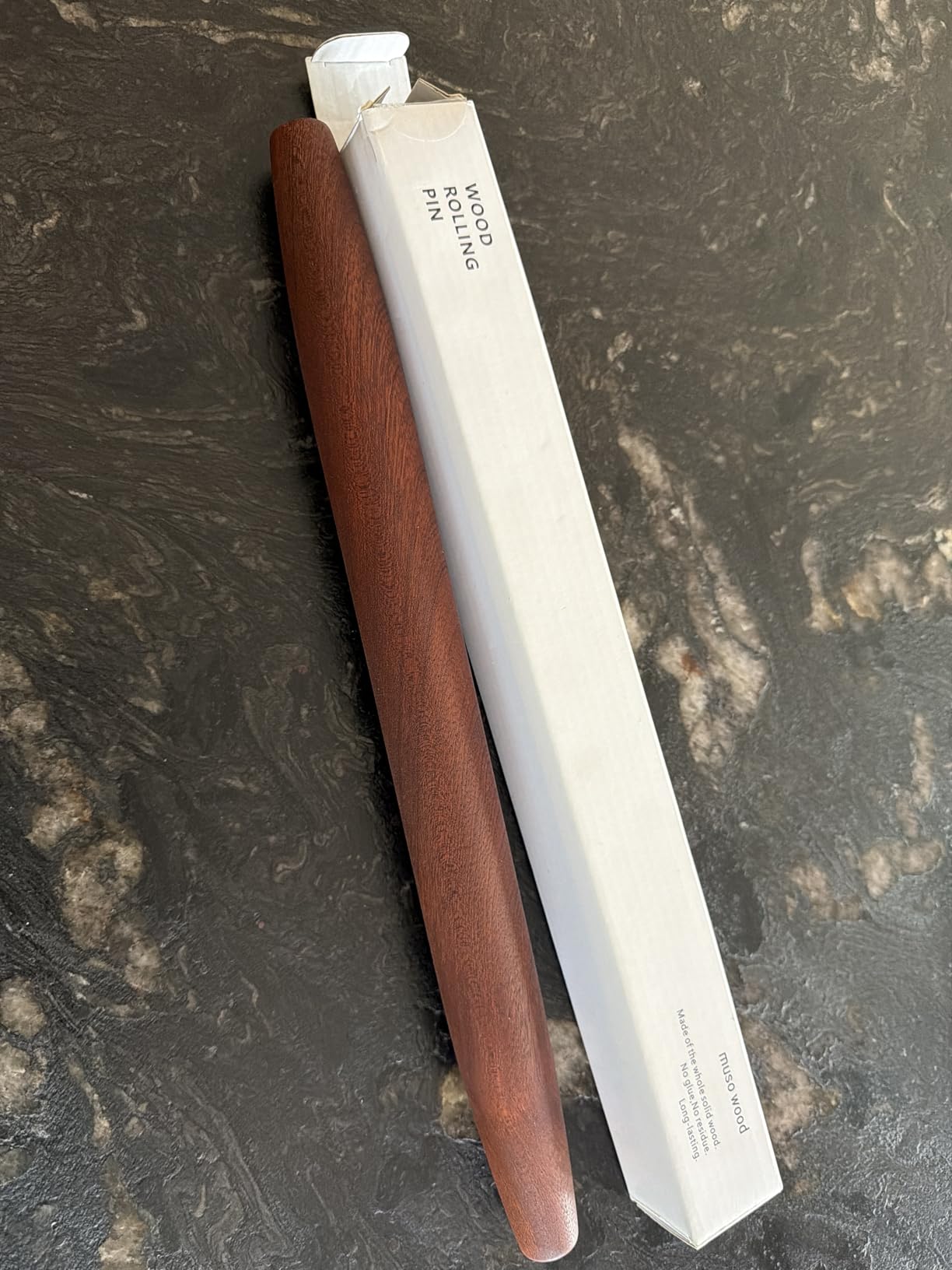 Muso Wood Sapele Wooden French Rolling Pin for Baking, Tapered Roller for Fondant, Pie Crust, Cookie, Pastry (French 15-3/4inch) customer photo 1