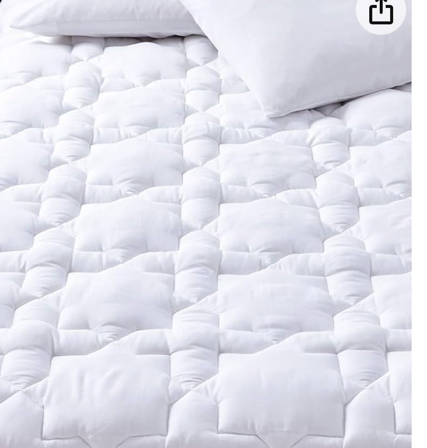 CozyLux Queen Mattress Pad, 450 GSM Fill, Cotton Top, 8-21 Inch Pocket customer photo 1