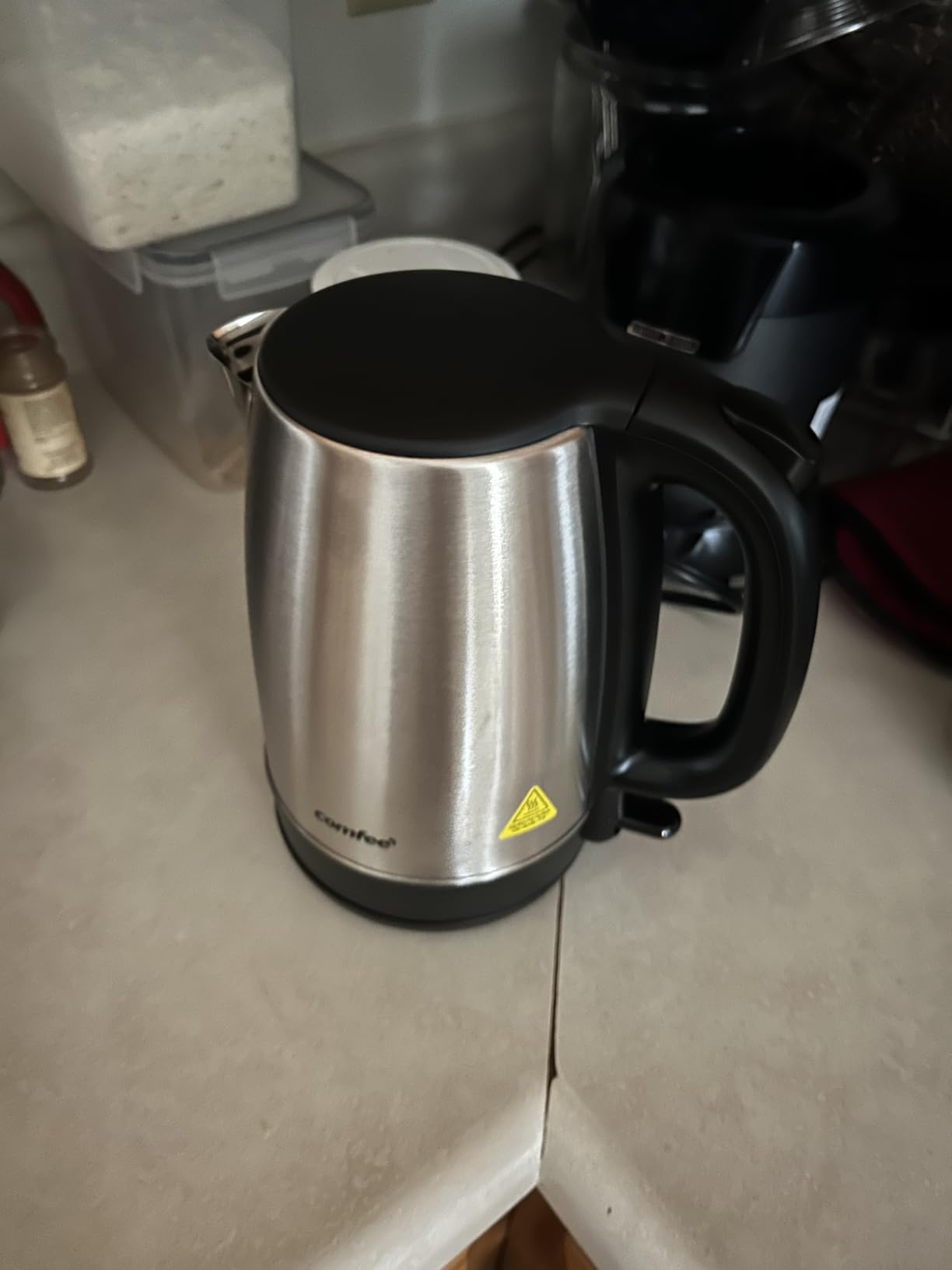 Comfee 1.7L Stainless Steel Electric Tea Kettle, BPA-Free Hot Water Boiler, Cordless with LED Light, Auto Shut-Off and Boil-Dry Protection, 1500W Fast Boil customer photo 2