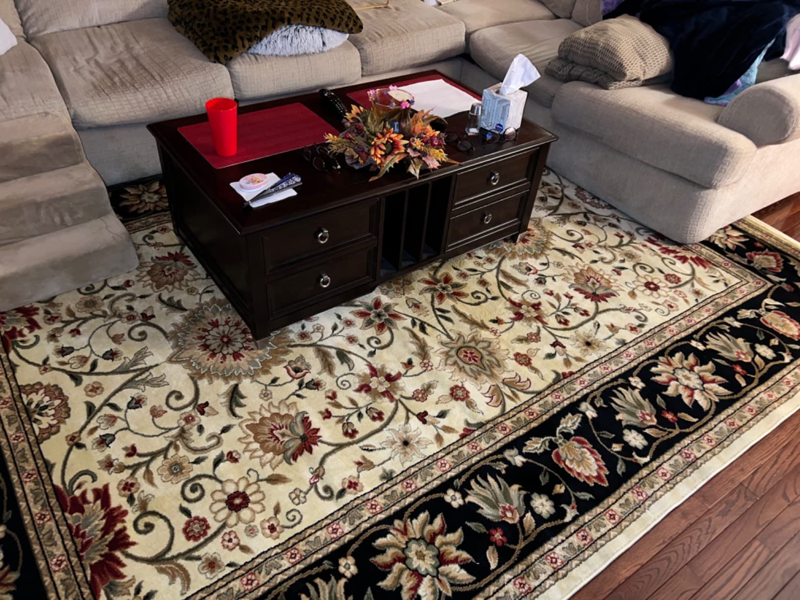 SAFAVIEH Lyndhurst Area Rug 8x10 Large, Ivory & Red | Indoor Rug, Durable, Kid & Pet Friendly, Polypropylene Fibers, Easy Care customer photo 2