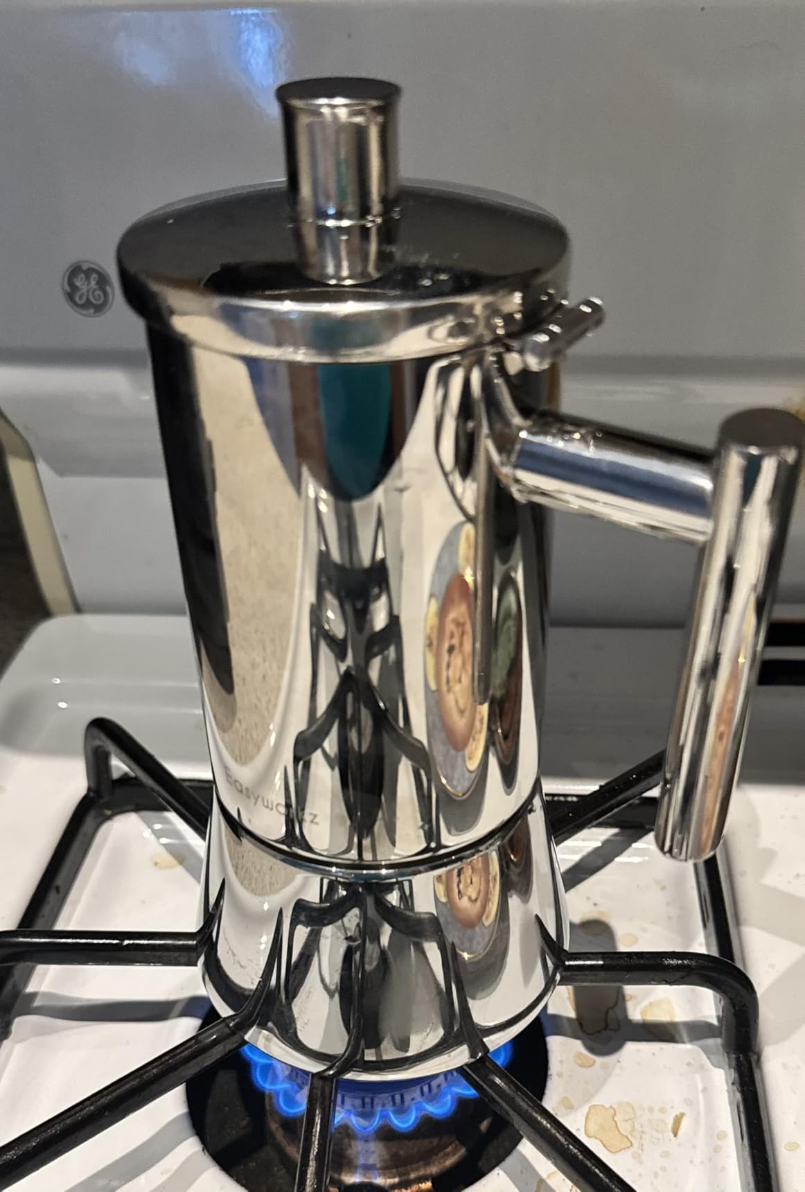 Easyworkz Diego Stovetop Espresso Maker Stainless Steel Italian Coffee Machine Maker 4Cup 6.8 oz Induction Moka Pot customer photo 2